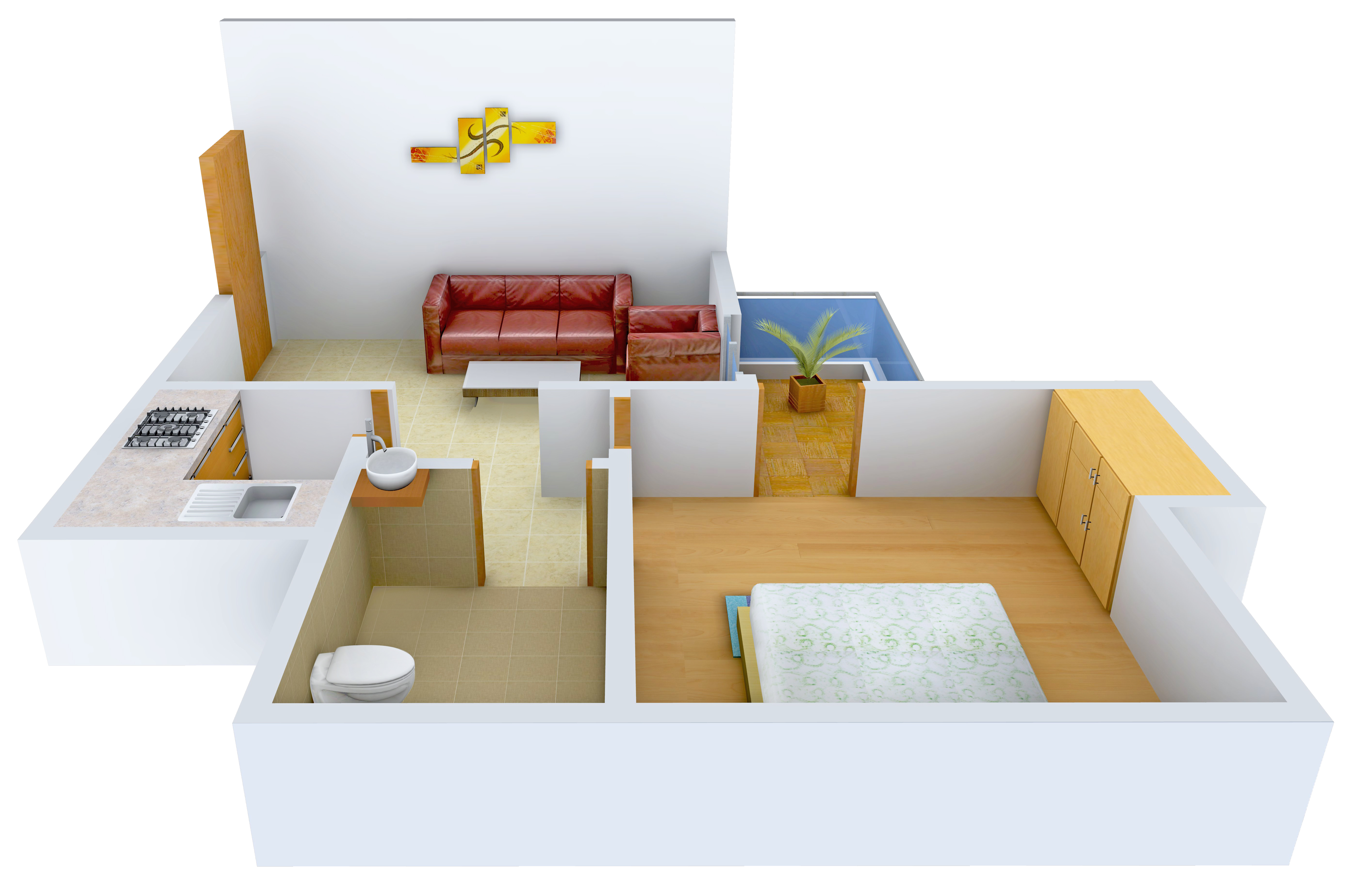 3DFloorPlan of Yashraj Properties Pune Shiv Samruddhi