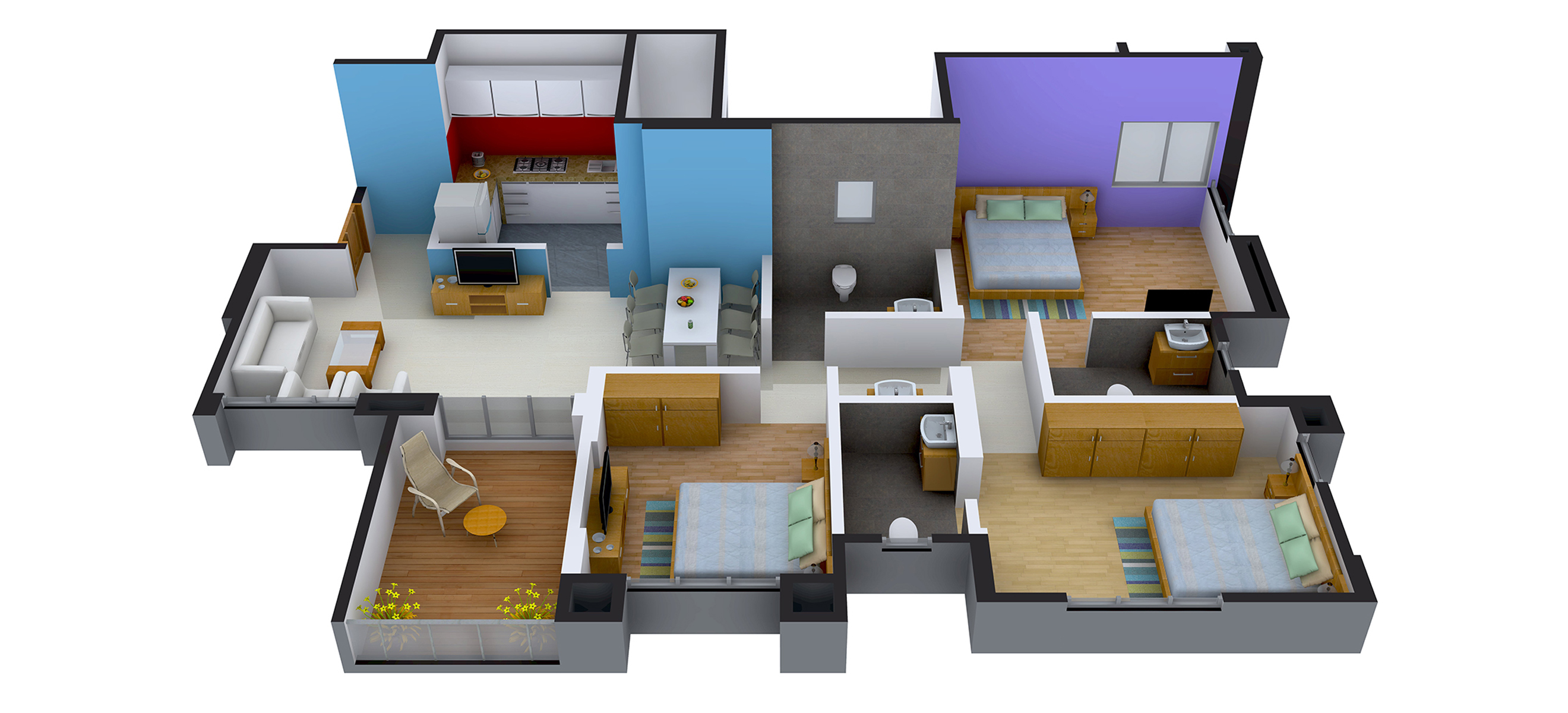 3DFloorPlan of Mont Vert One