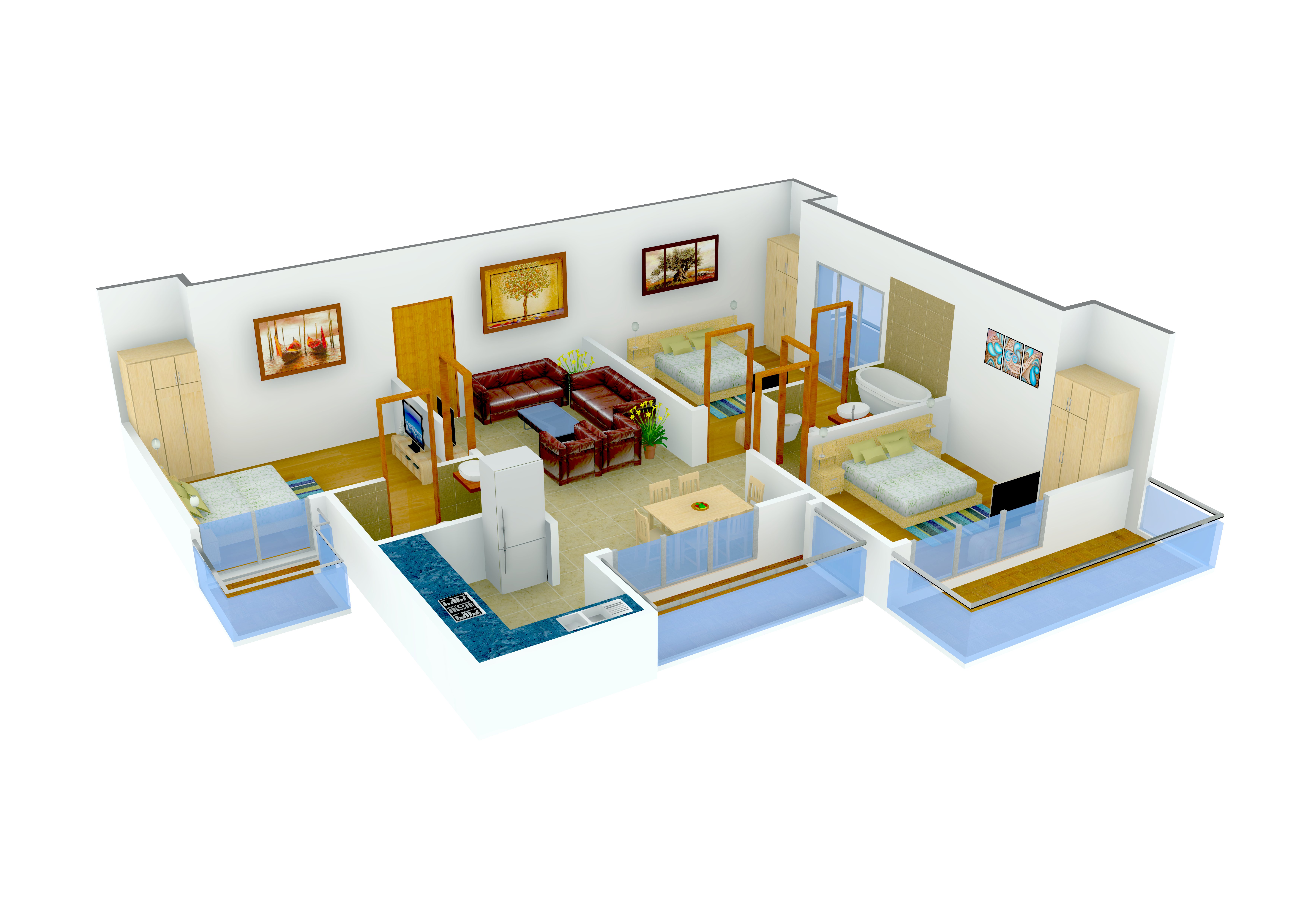 3DFloorPlan of Land Craft River Heights