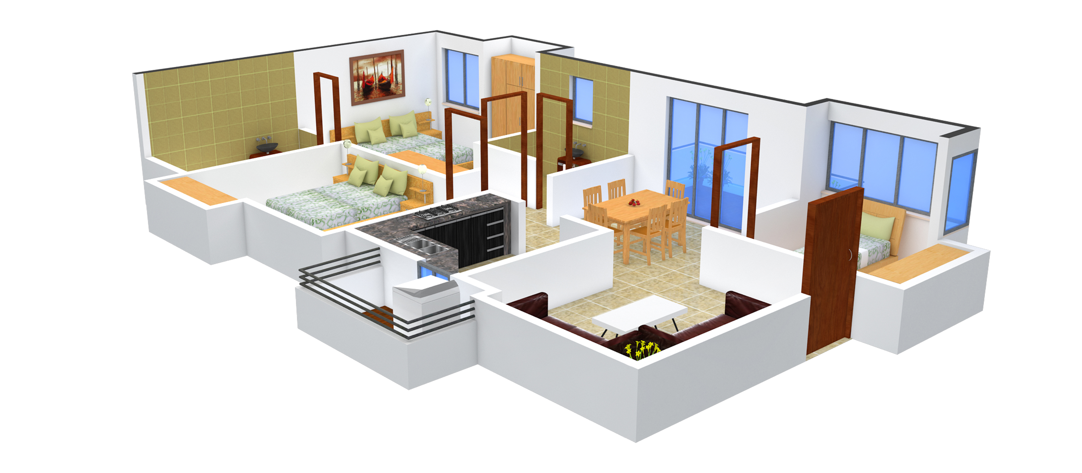 3DFloorPlan of Jaag Achyutha Square