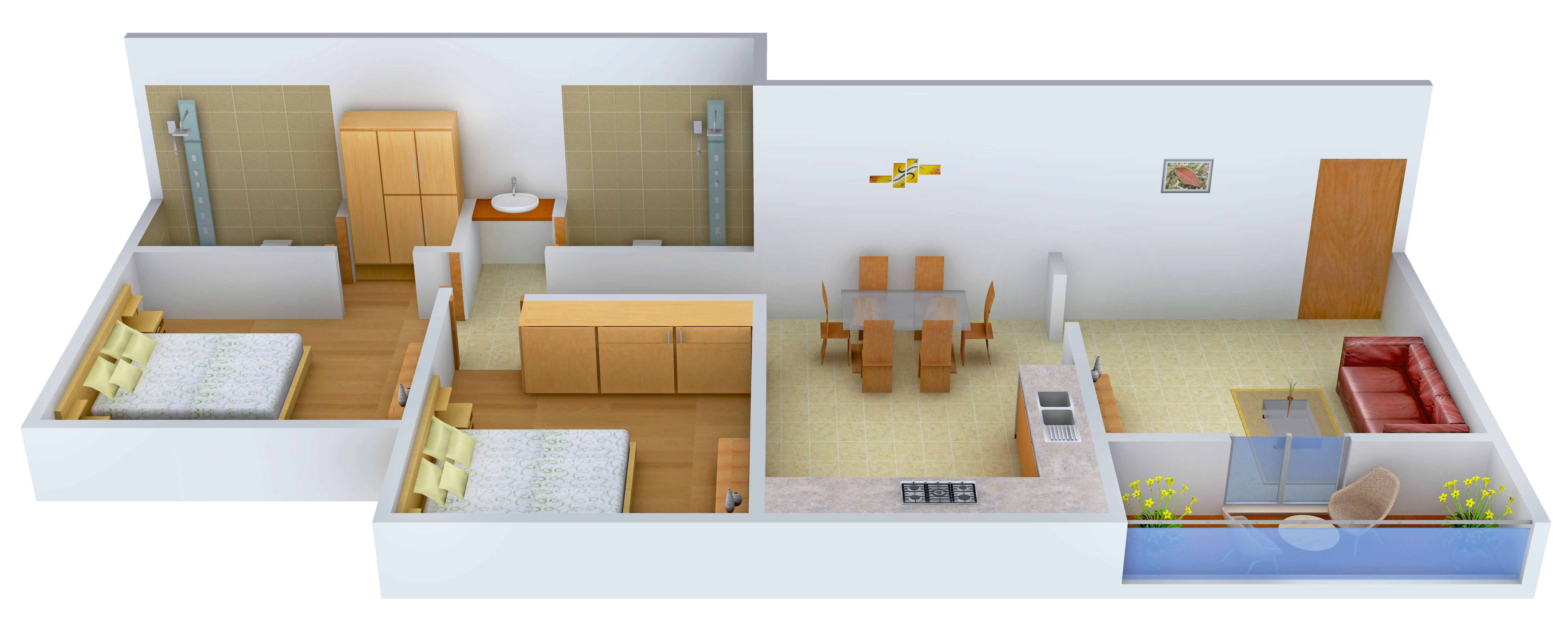 3DFloorPlan of Jay Vijay Avenue