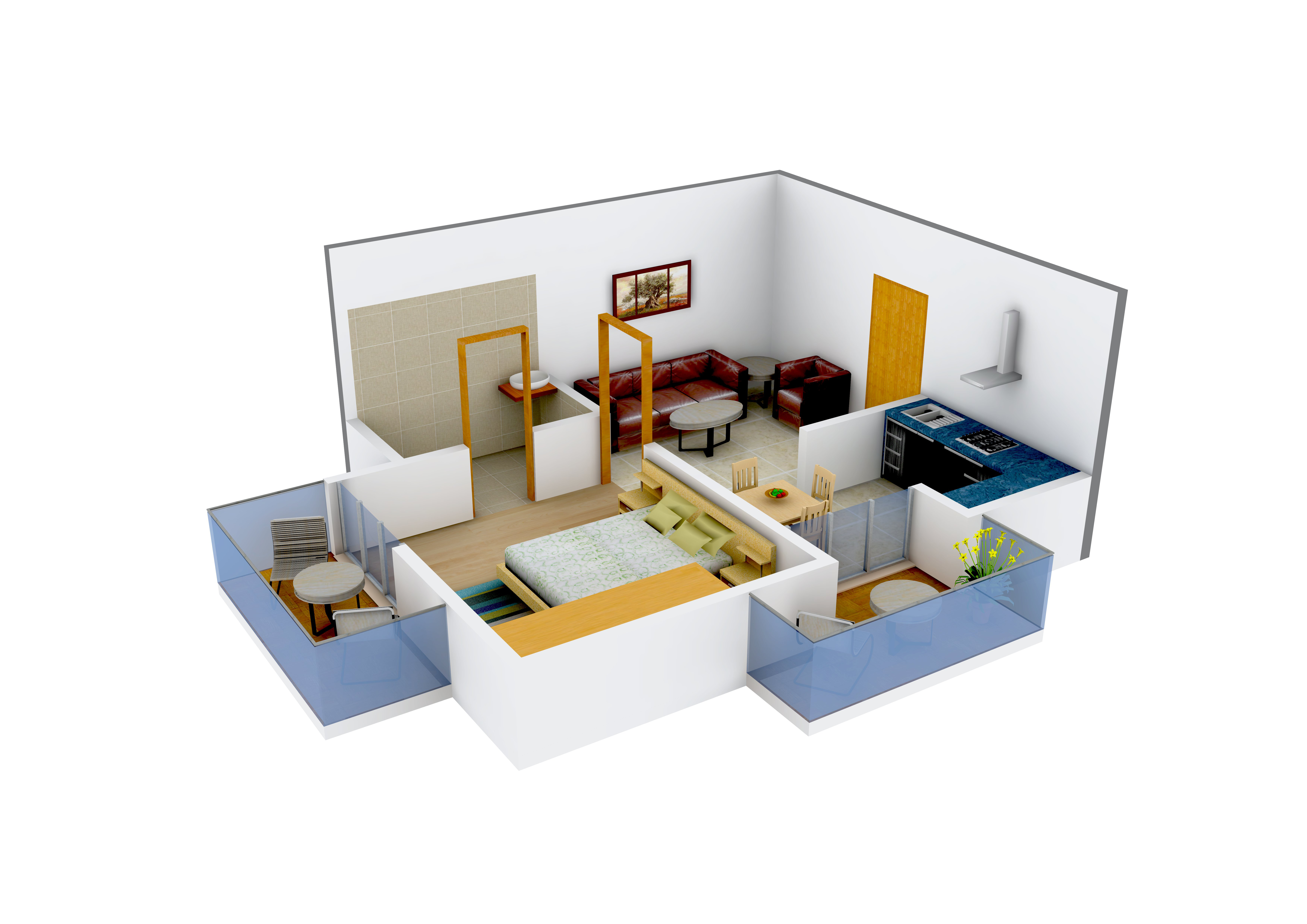 3DFloorPlan of Hi View Construction Pvt Ltd Krishna Valley