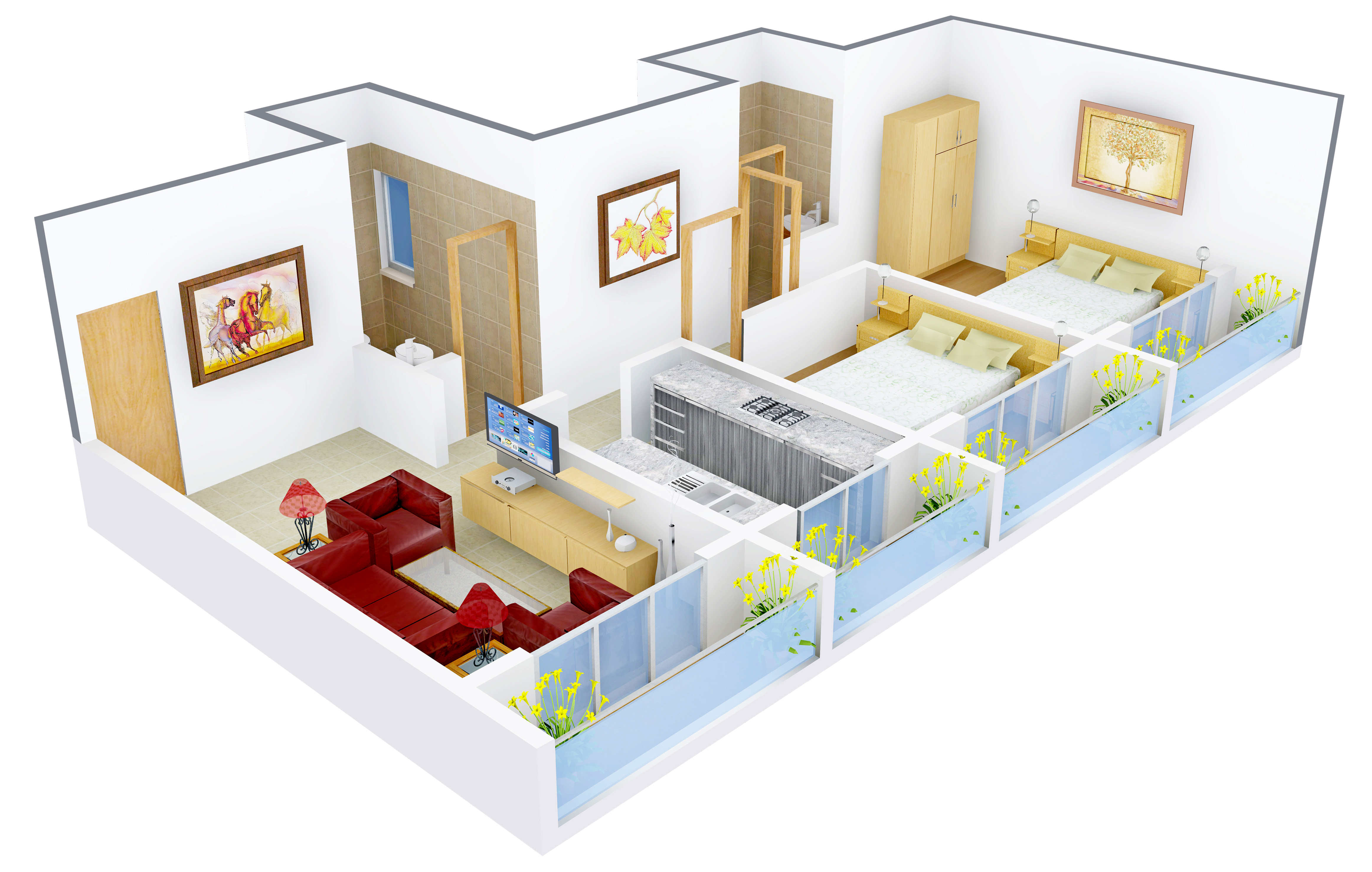 3DFloorPlan of Dwisha Developers Dwisha Height