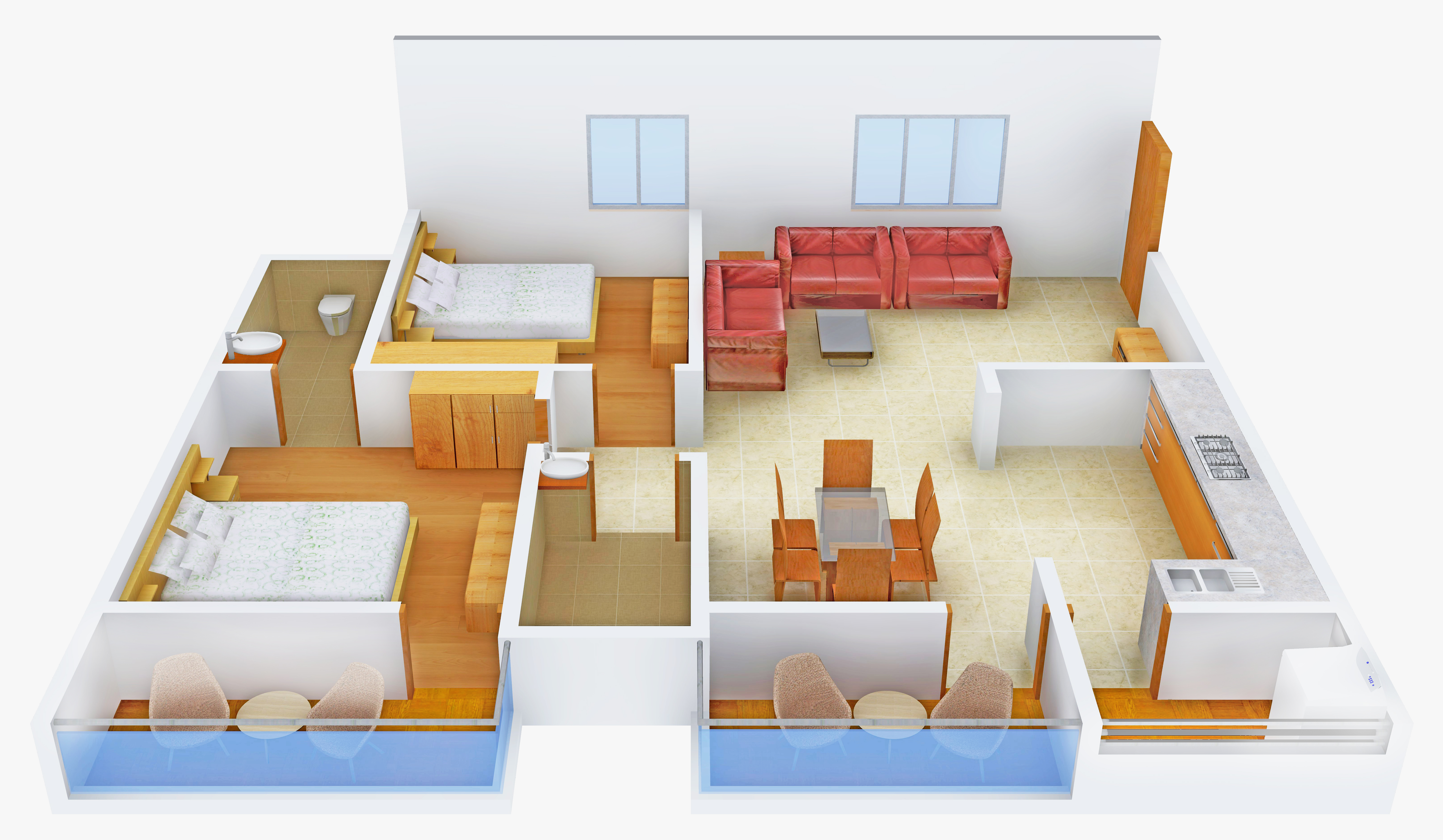 3DFloorPlan of CMRS Sai Flora
