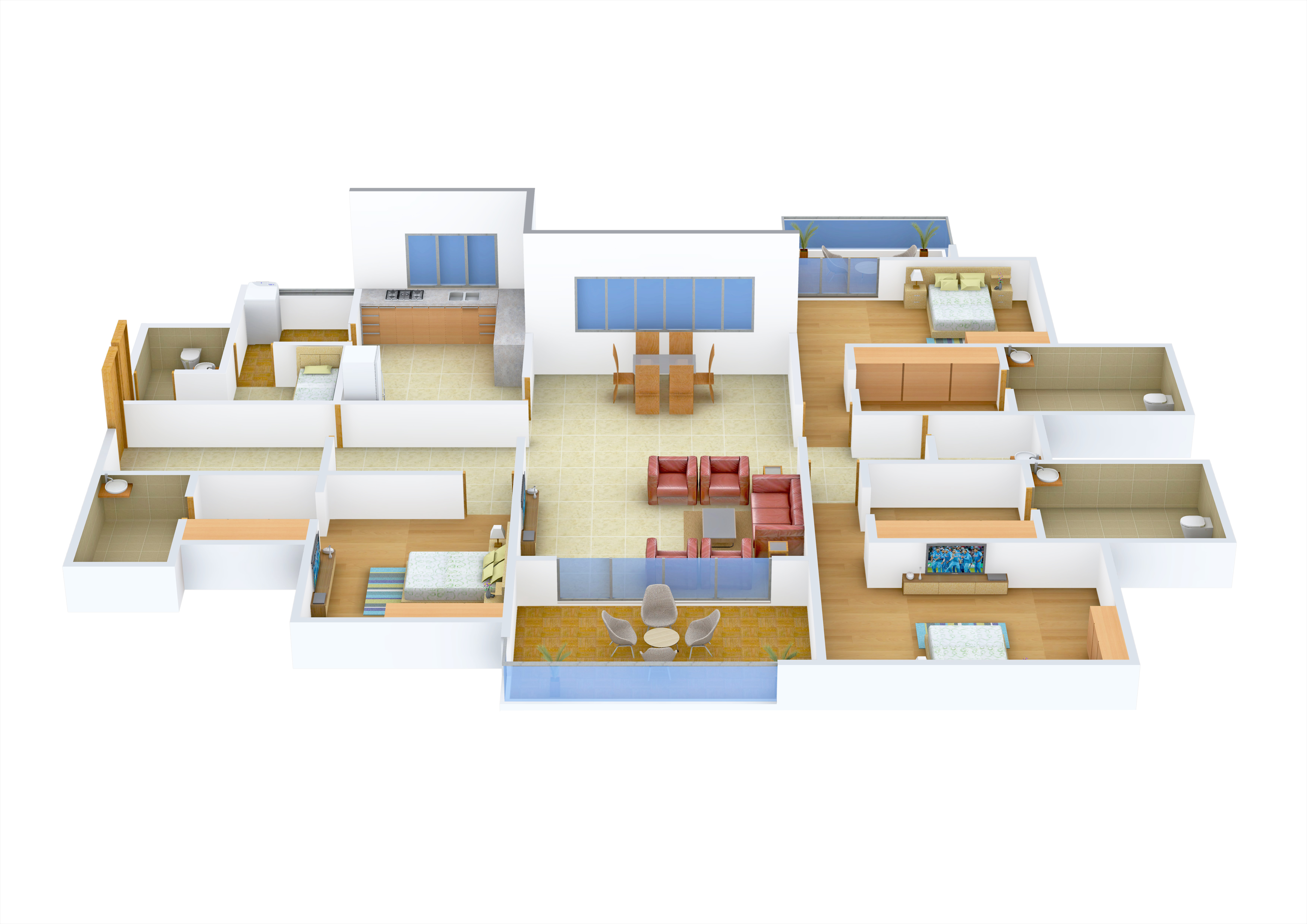 3DFloorPlan of Kumar Privie Sanctum