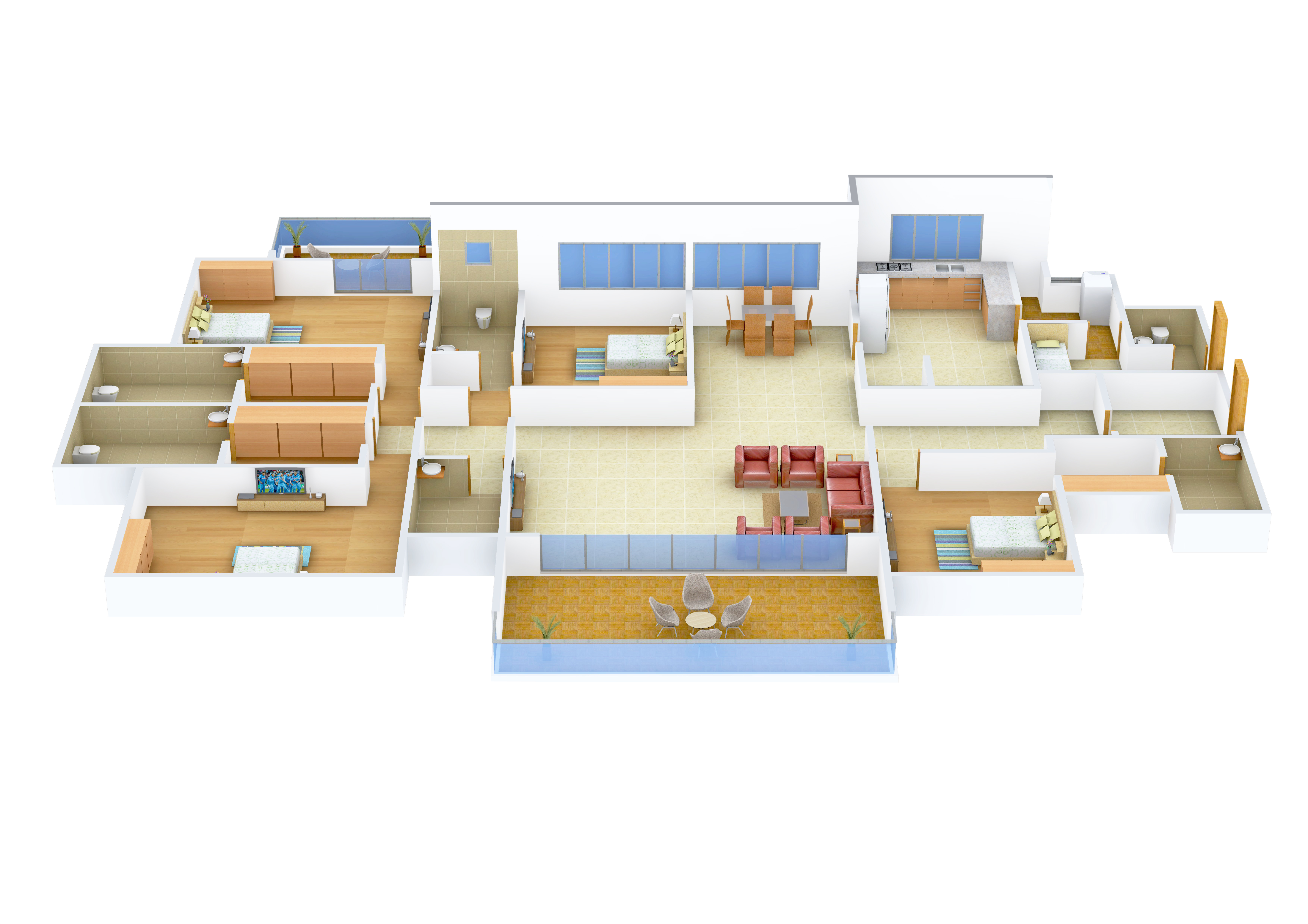 3DFloorPlan of Kumar Privie Sanctum