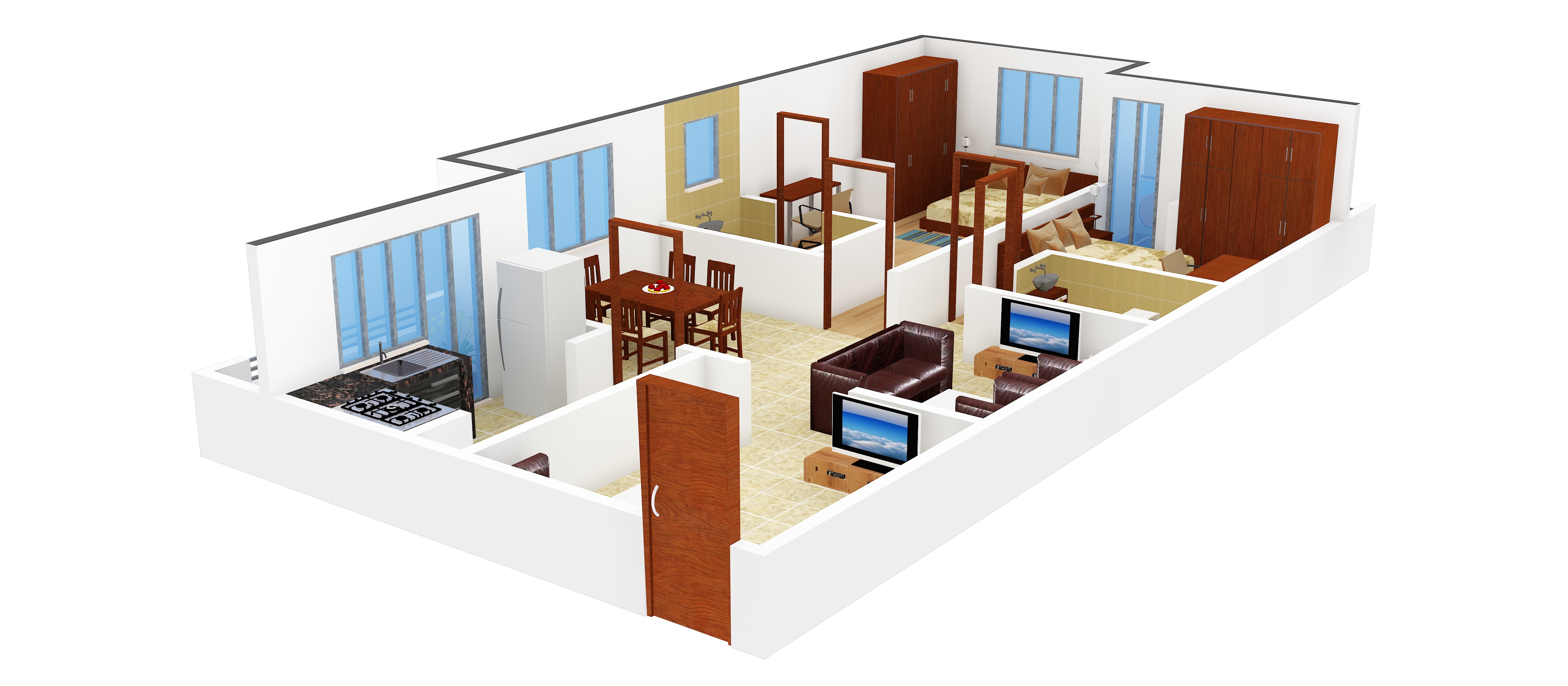 3DFloorPlan of Amulya Fortune