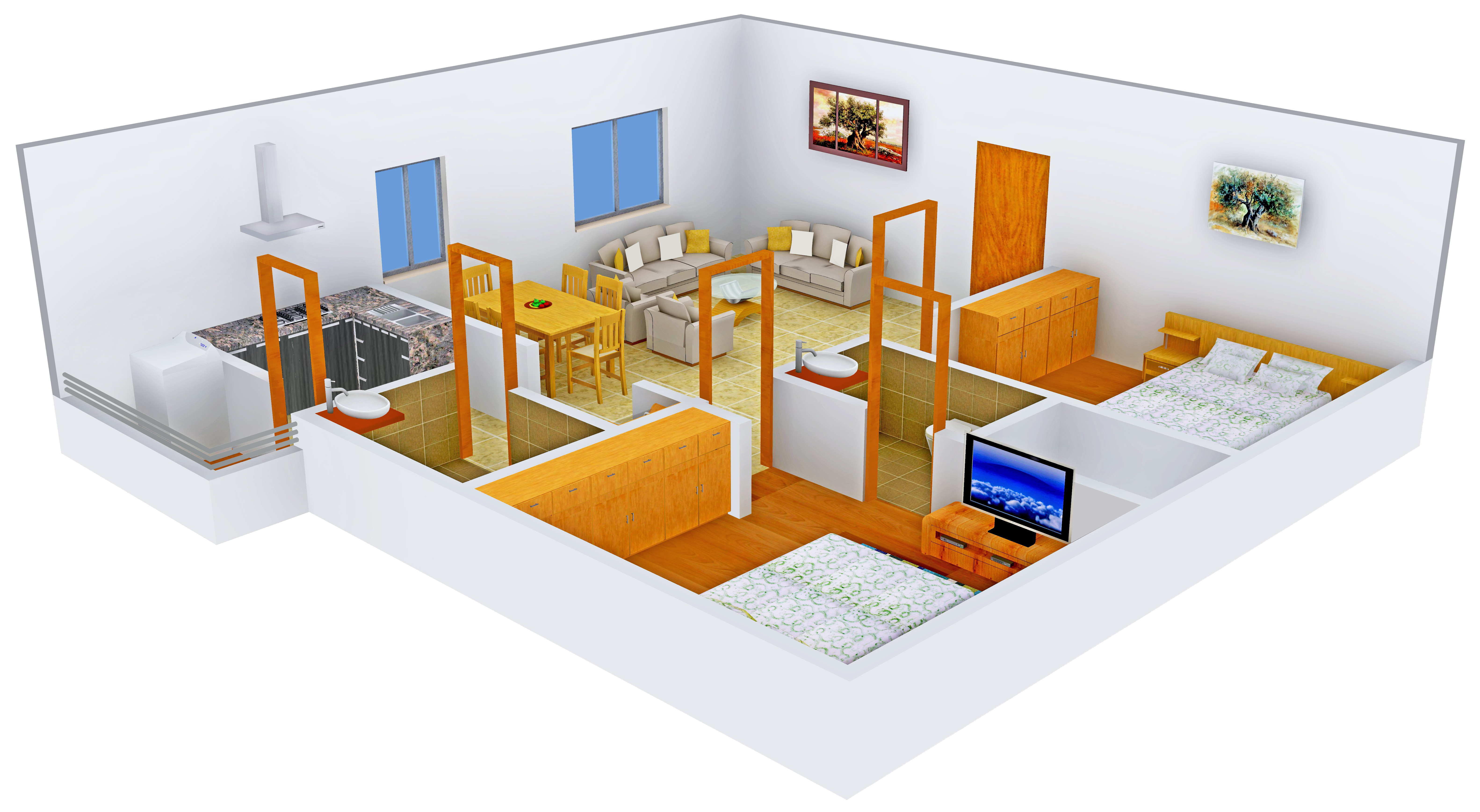 3DFloorPlan of PNR SLV Bhanu Classic