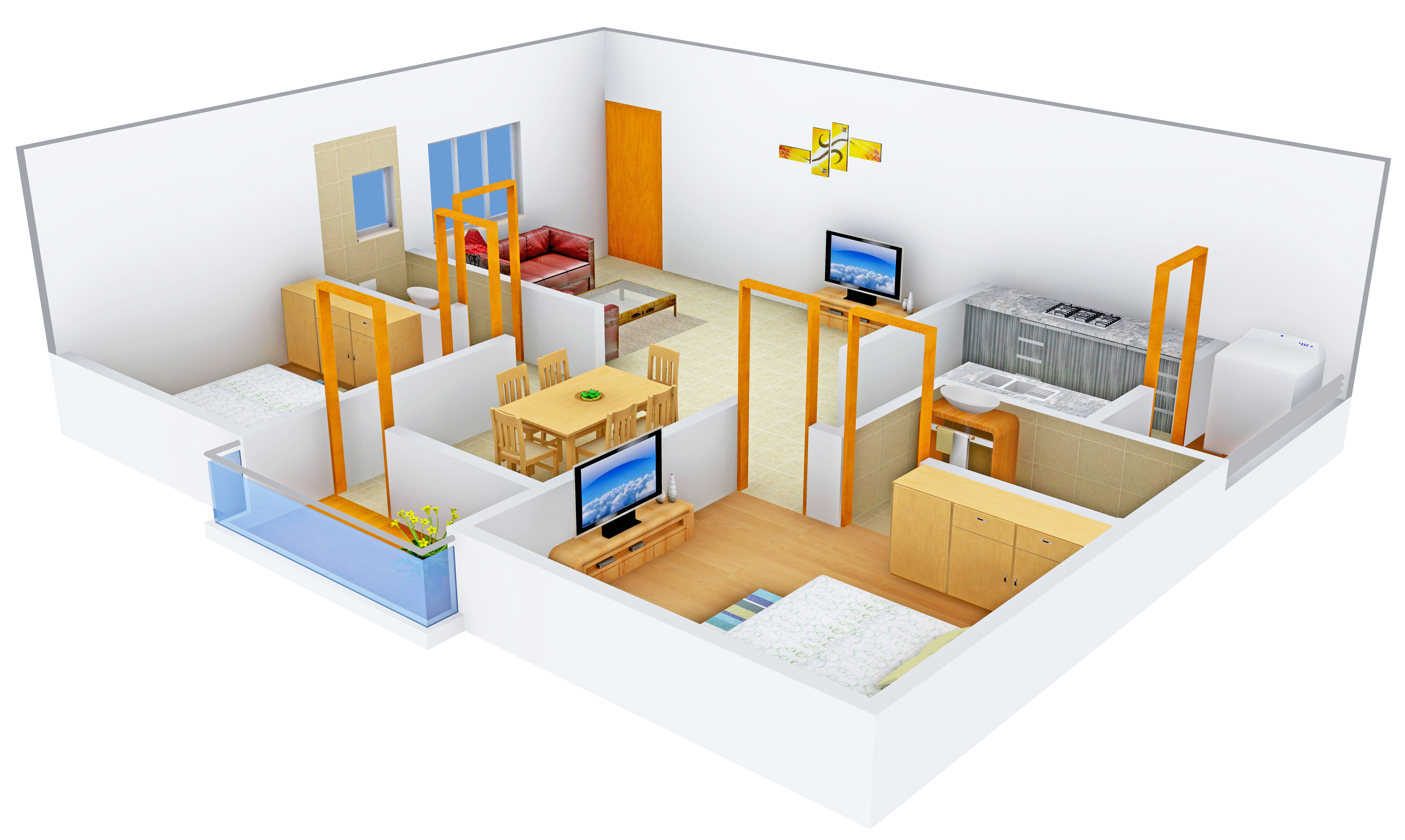 3DFloorPlan of PNR SLV Bhanu Classic
