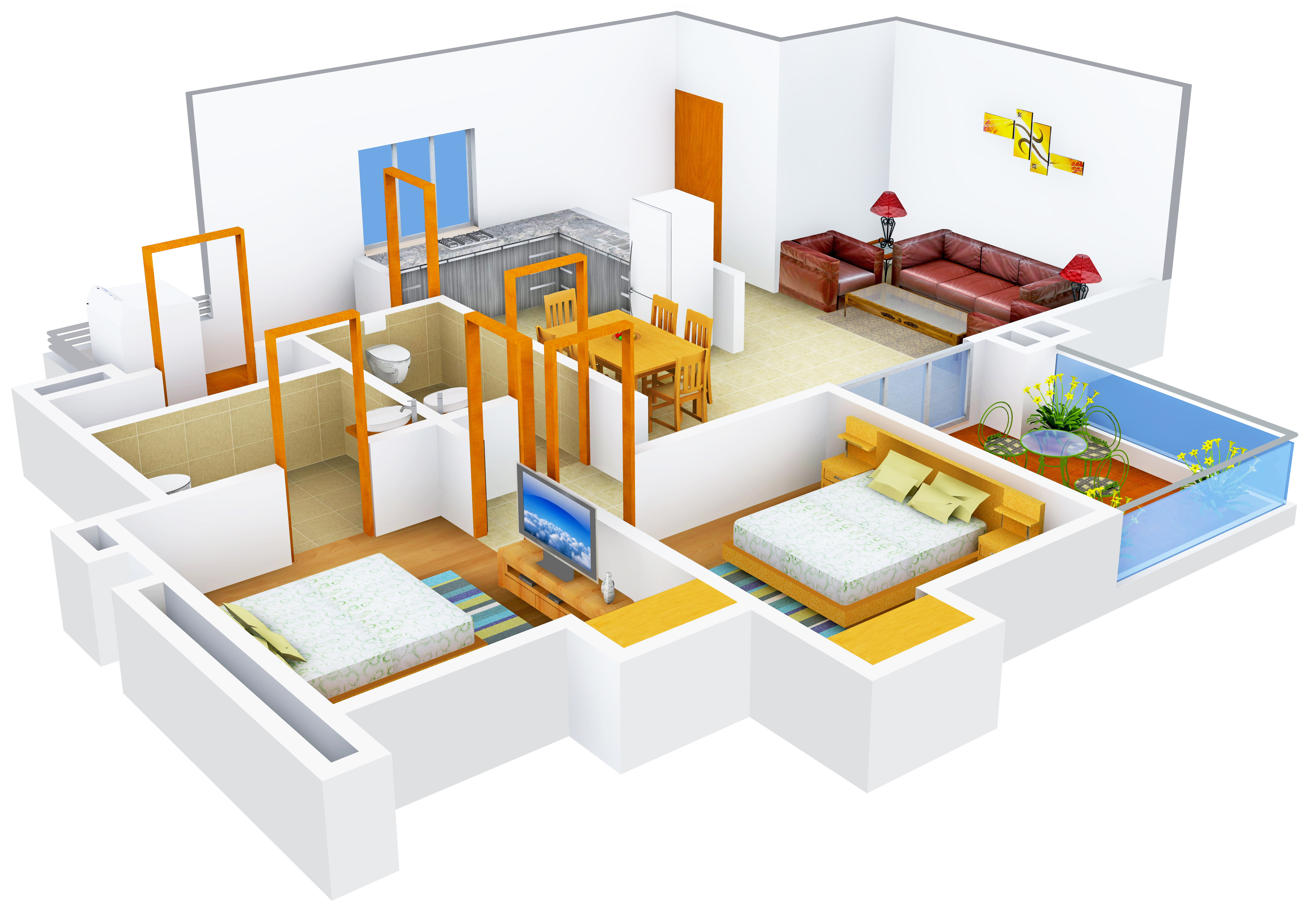 3DFloorPlan of Nandan Carnival