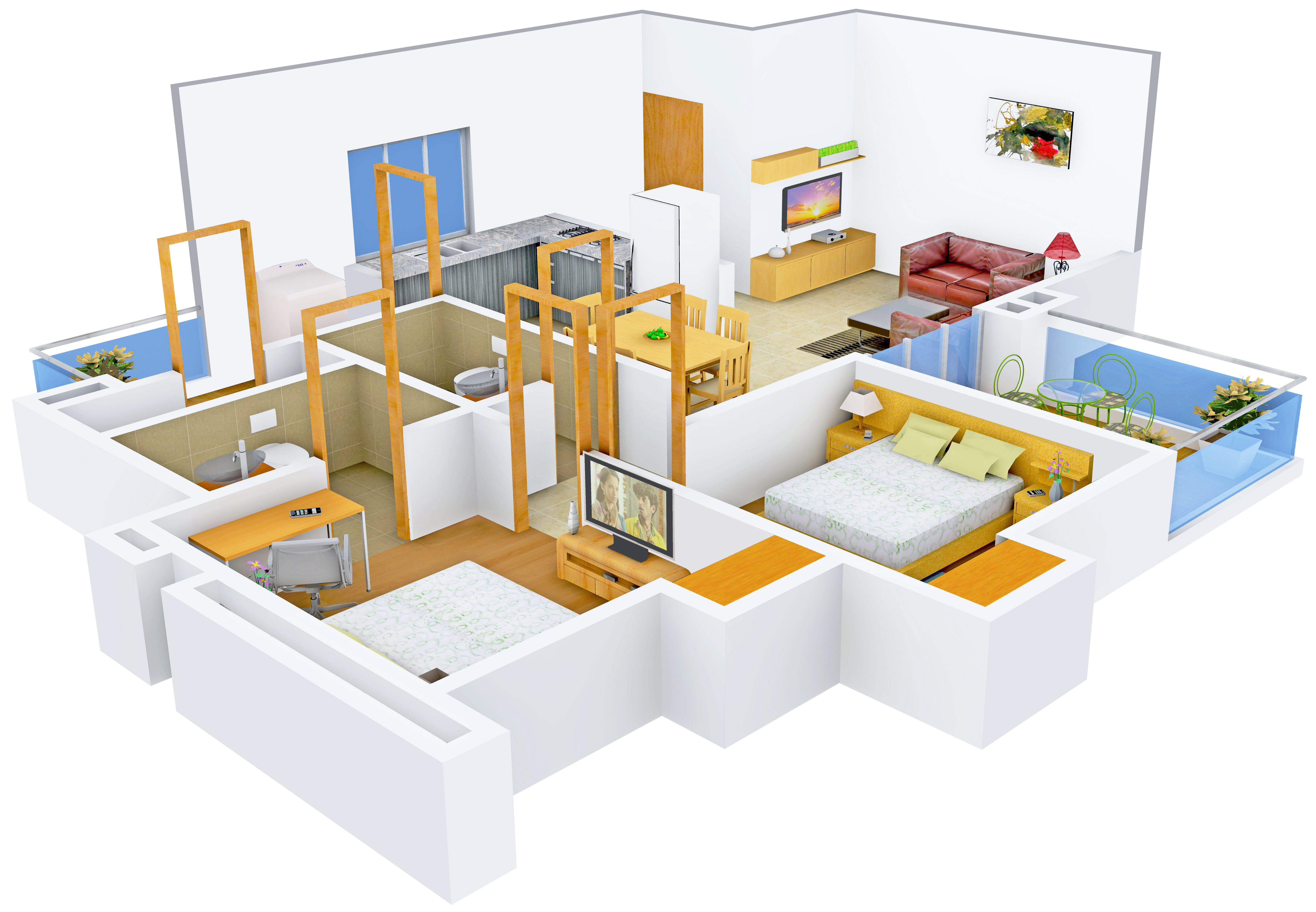 3DFloorPlan of Nandan Carnival