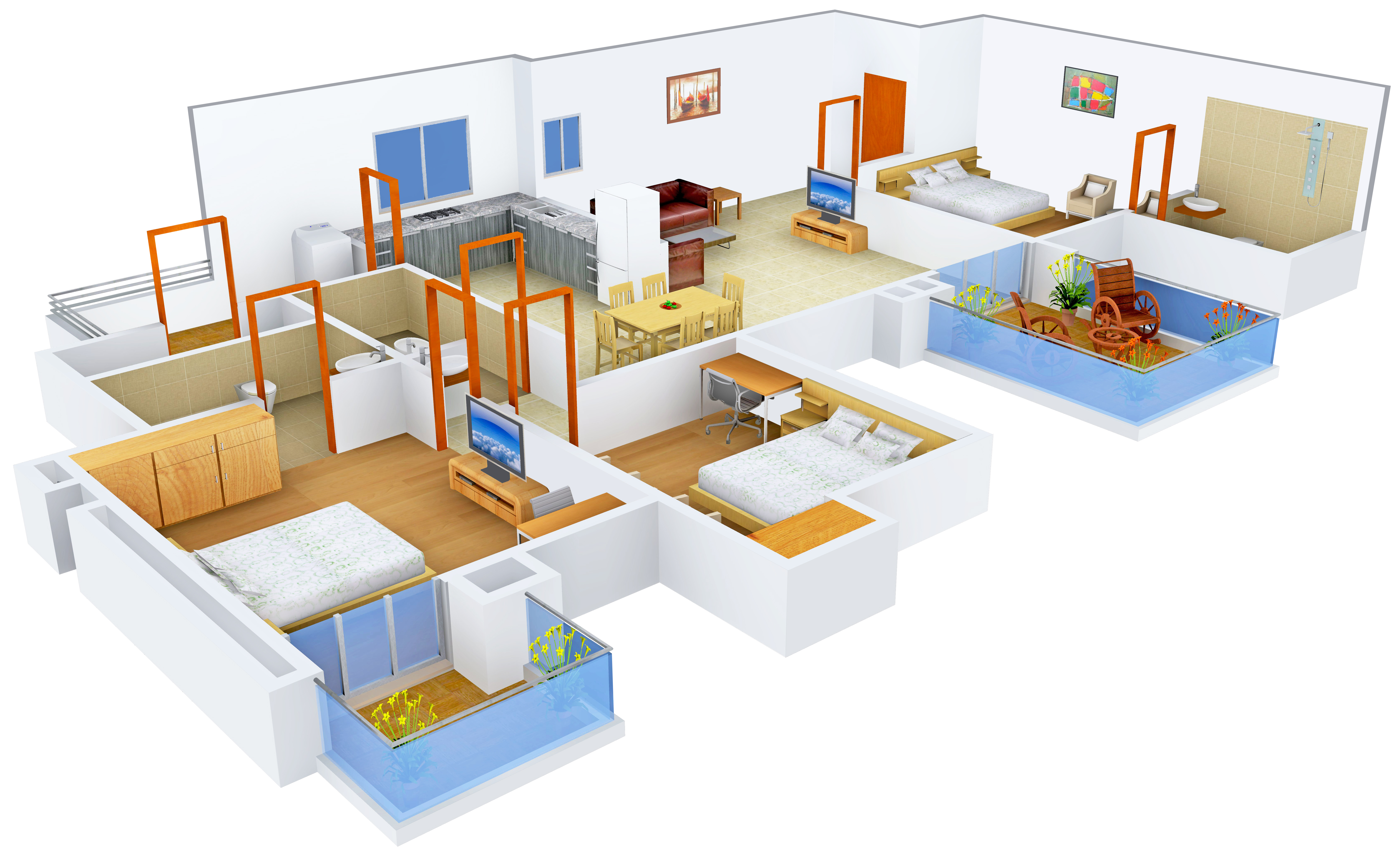 3DFloorPlan of Nandan Carnival