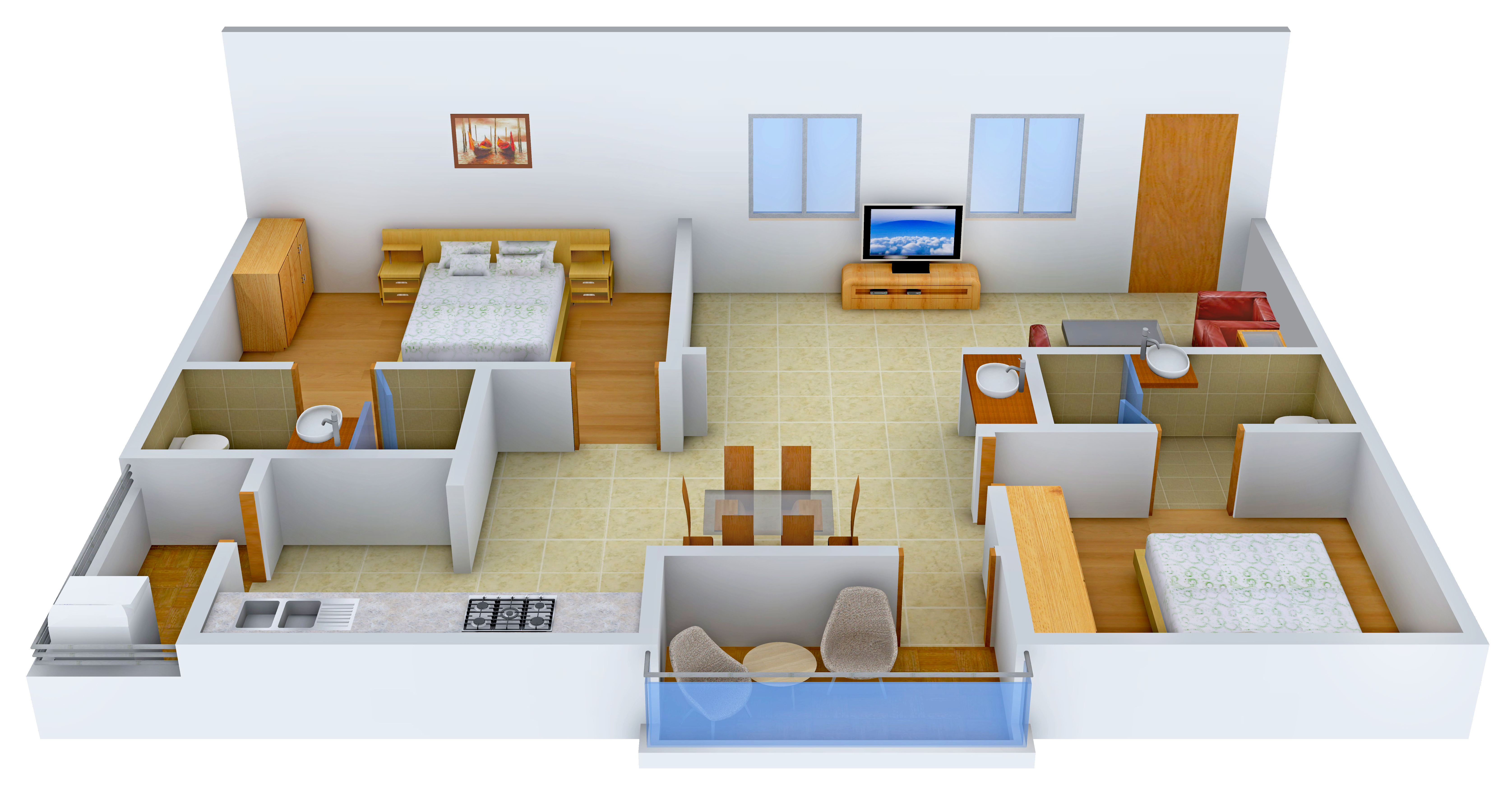 3DFloorPlan of Pegasus Soorya Splendor