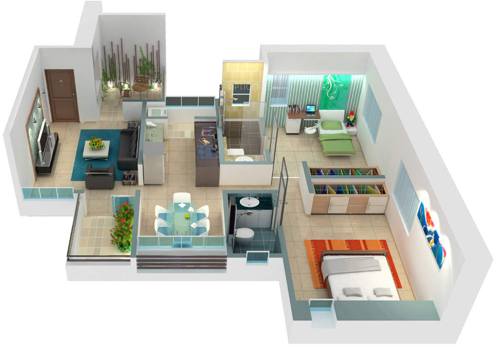 3DFloorPlan of Aurum Vatika Phase 2