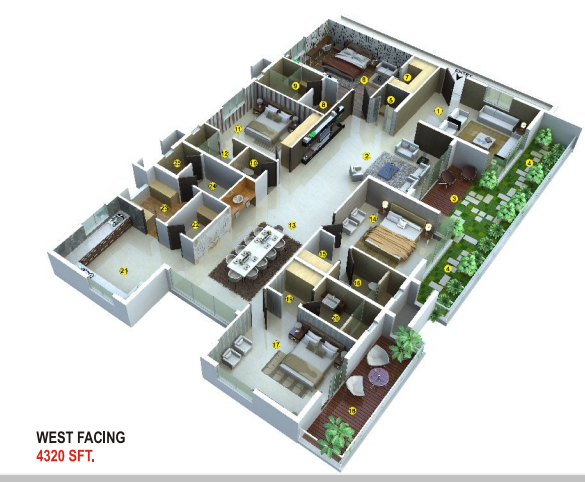 3DFloorPlan of Vamsiram Jyothi Cosmos