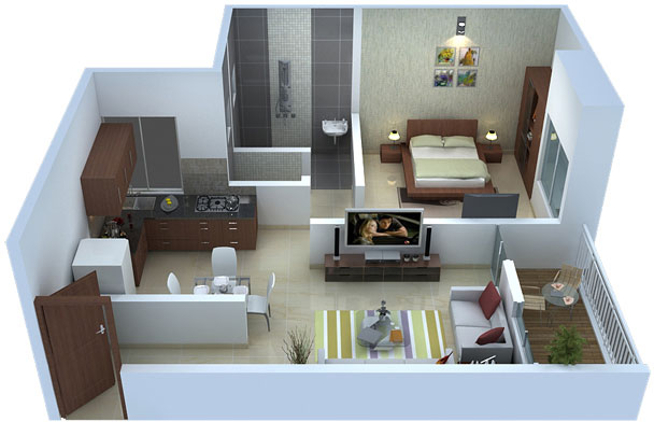 3DFloorPlan of Goyal My Home Narayangaon
