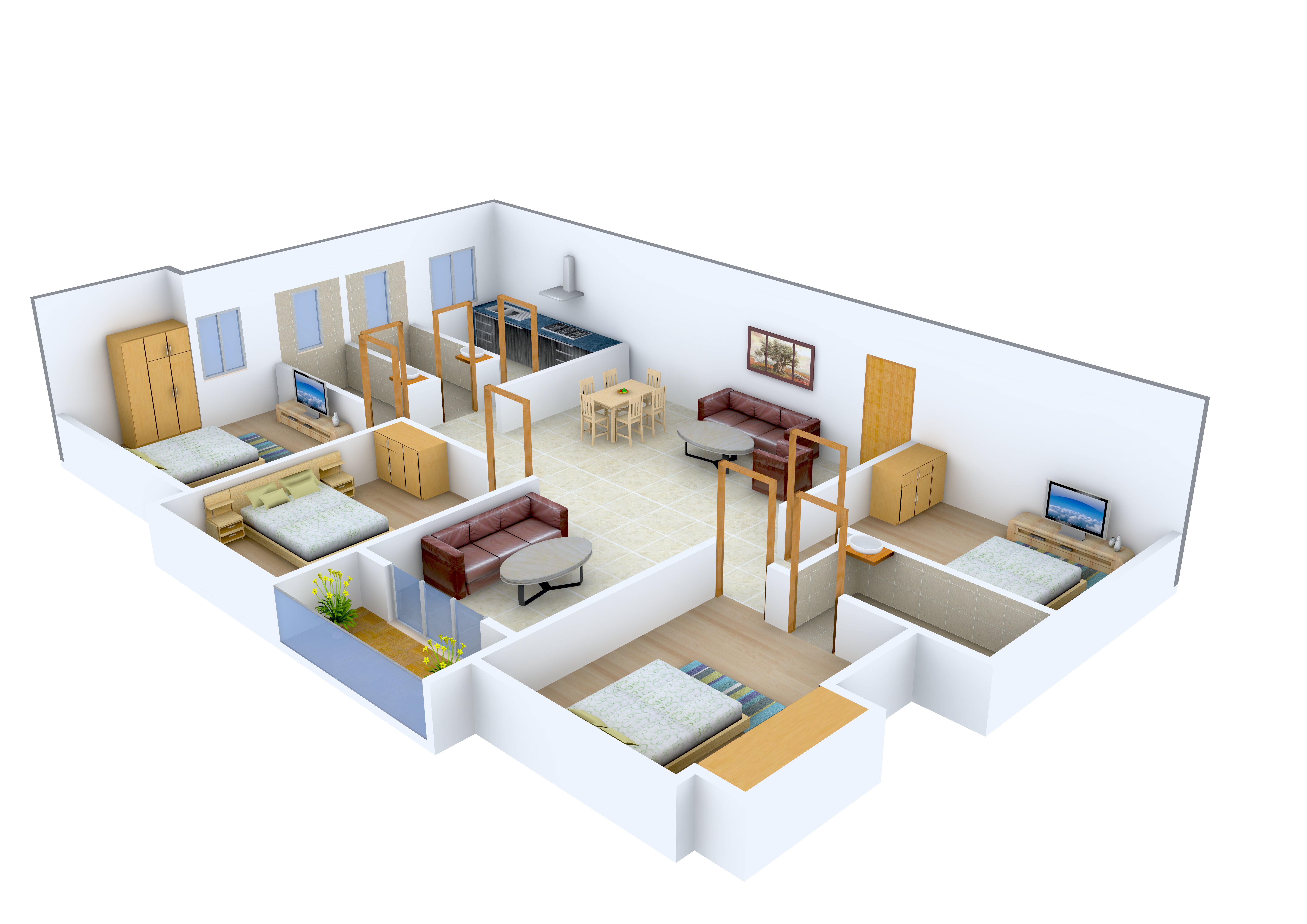 3DFloorPlan of Nsi Bally House