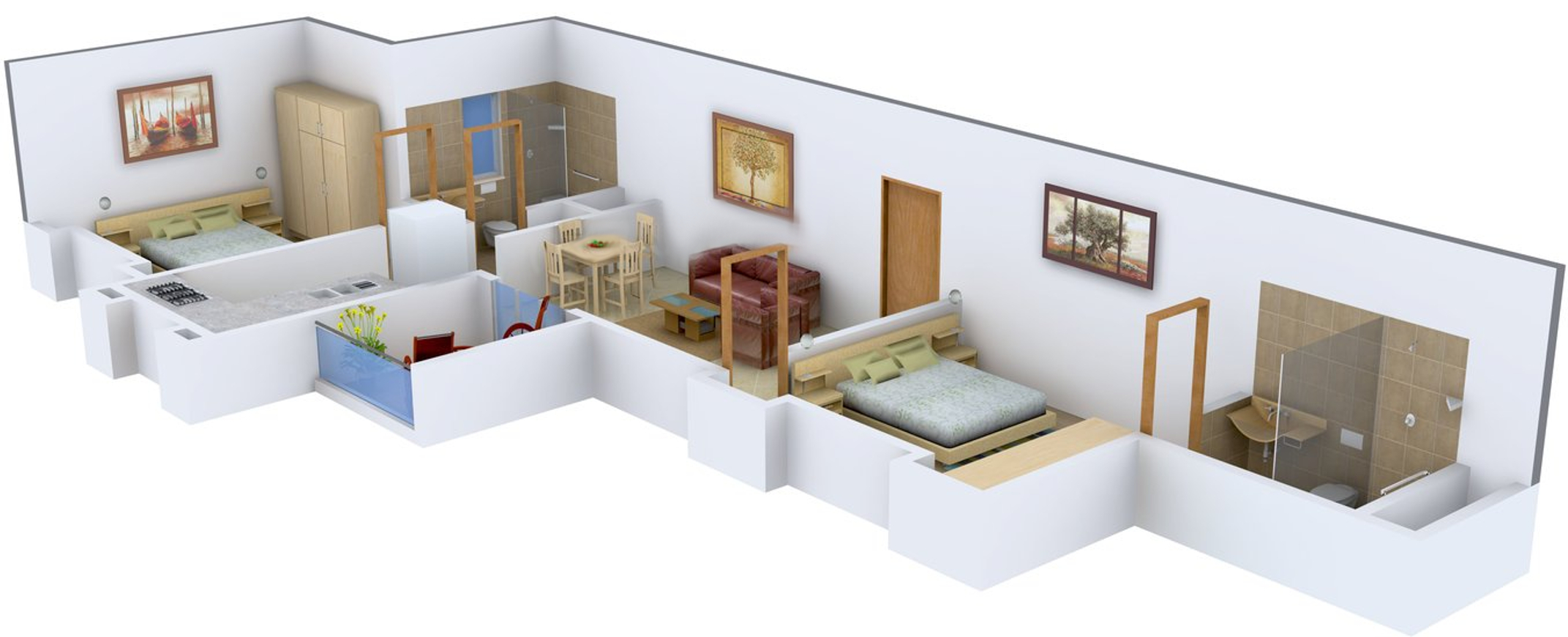 3DFloorPlan of Bhansali Whispering Winds