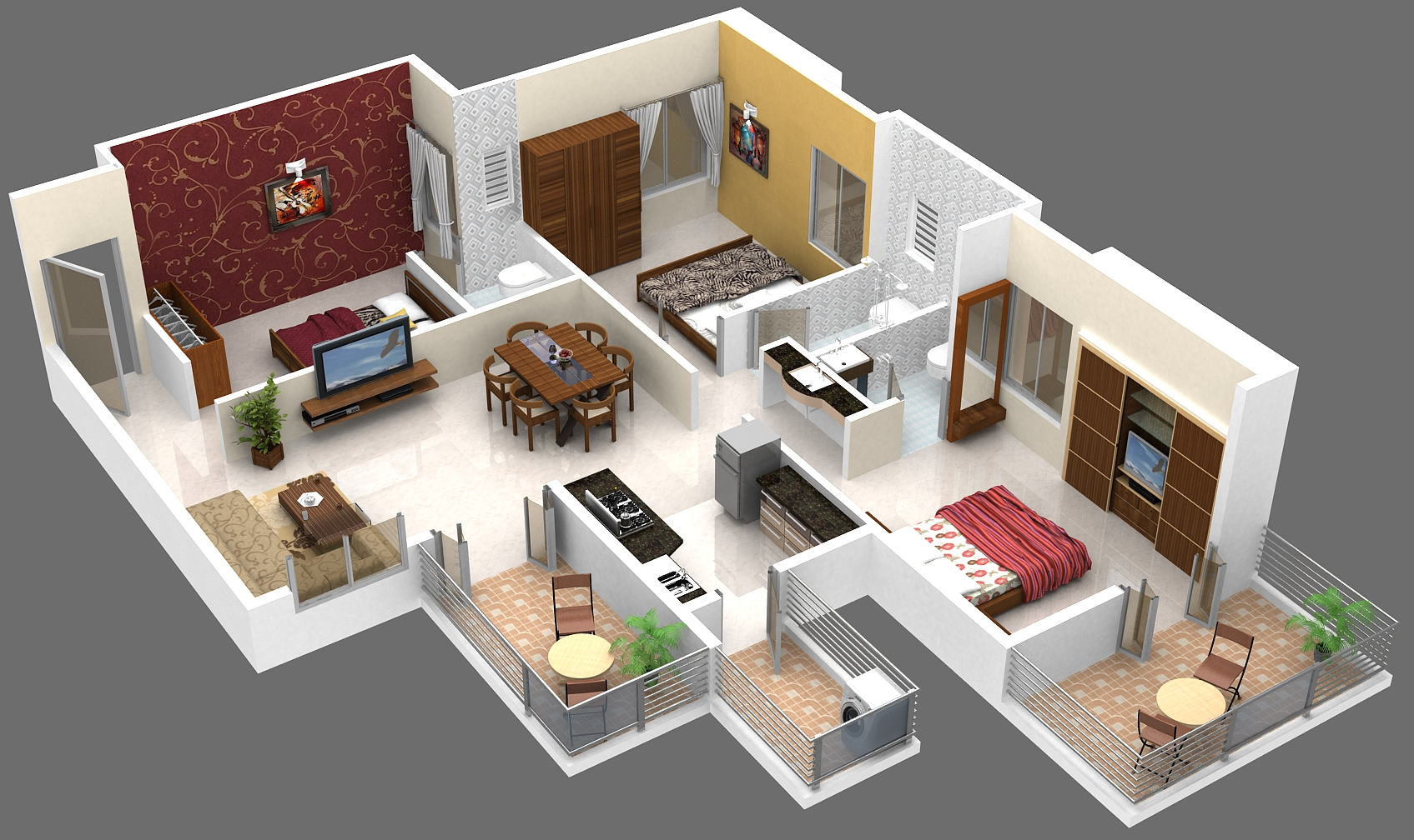3DFloorPlan of Diamond Group Pune Govind Darshan