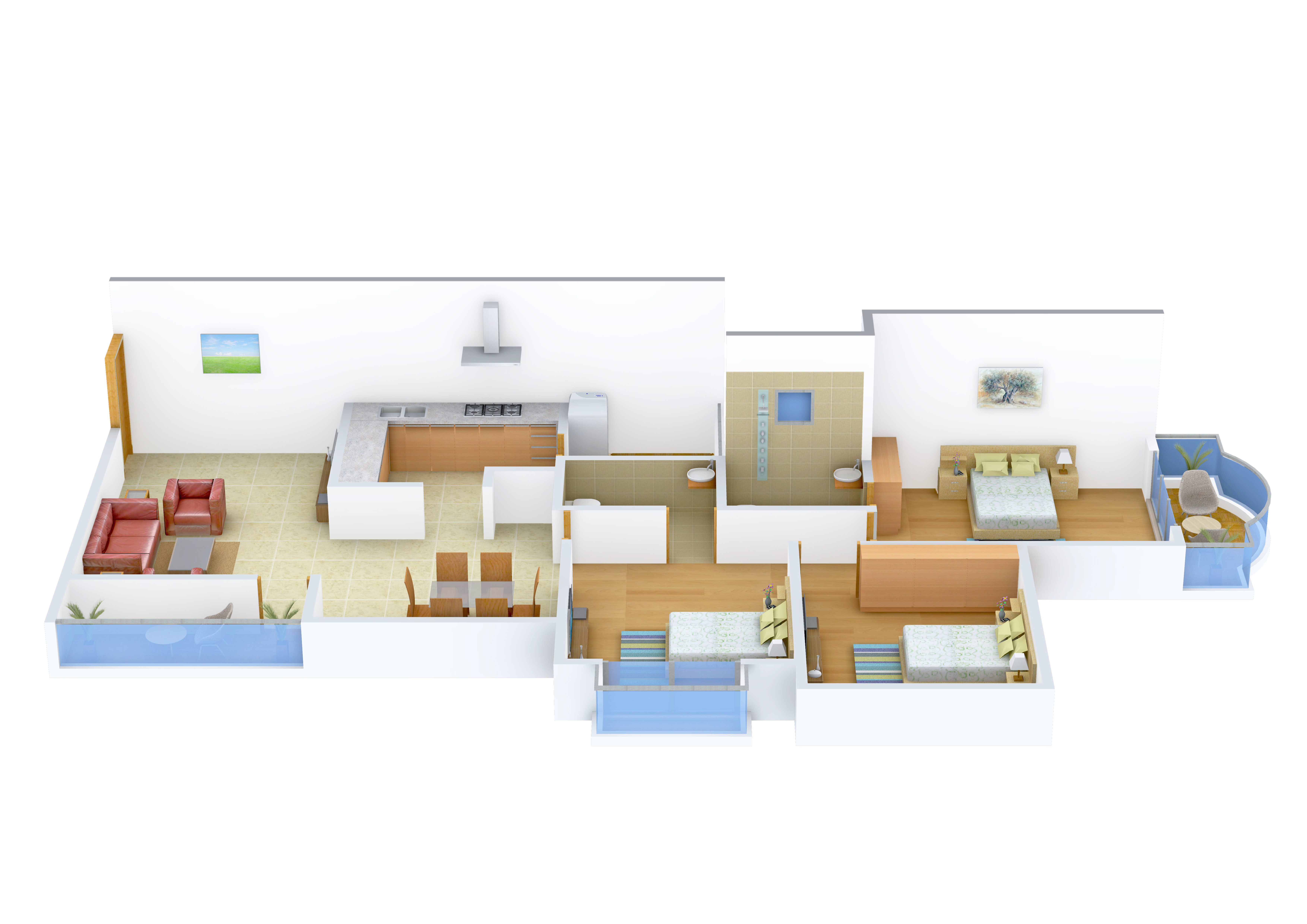 3DFloorPlan of Kristal Emerald A