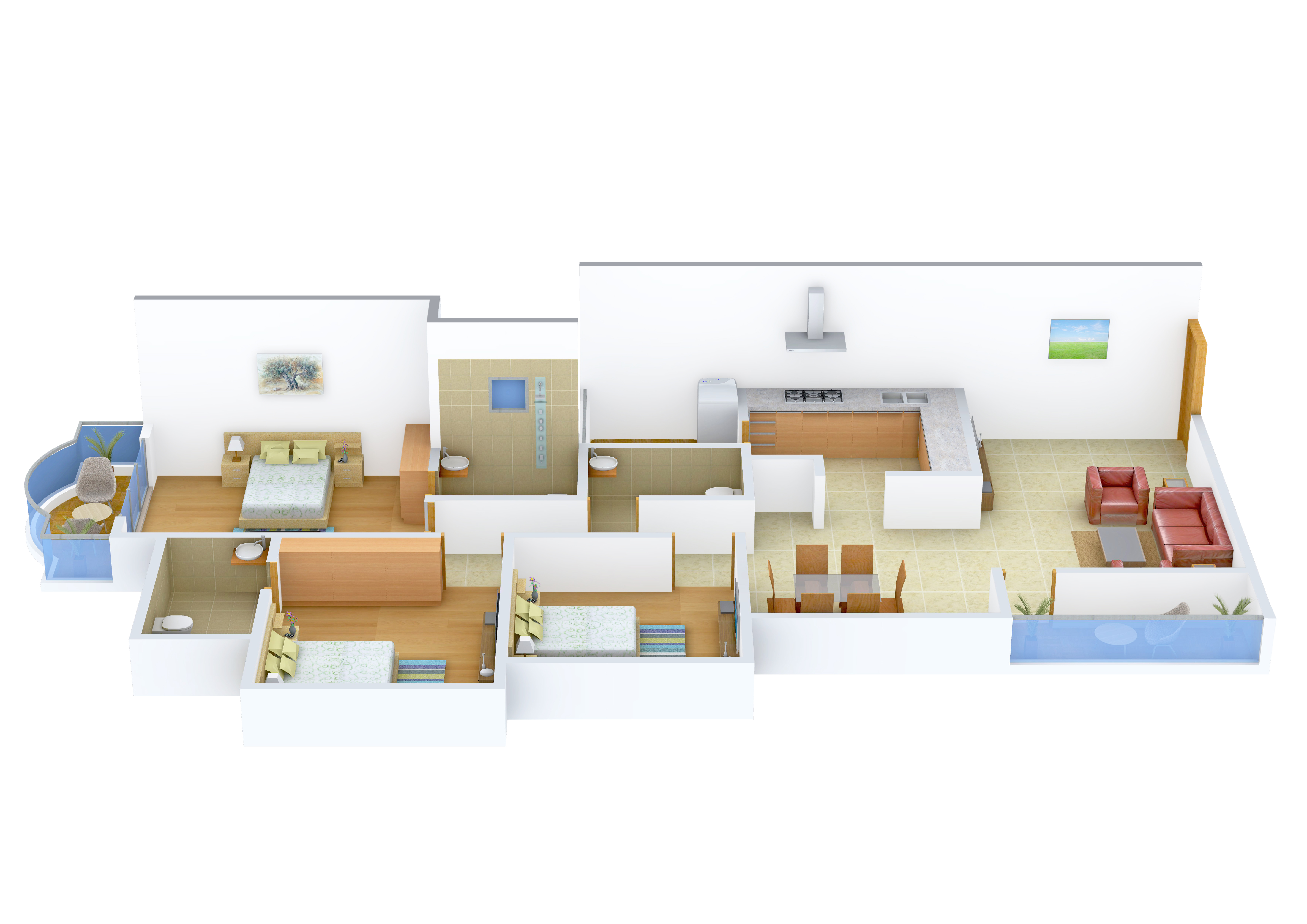 3DFloorPlan of Kristal Emerald A