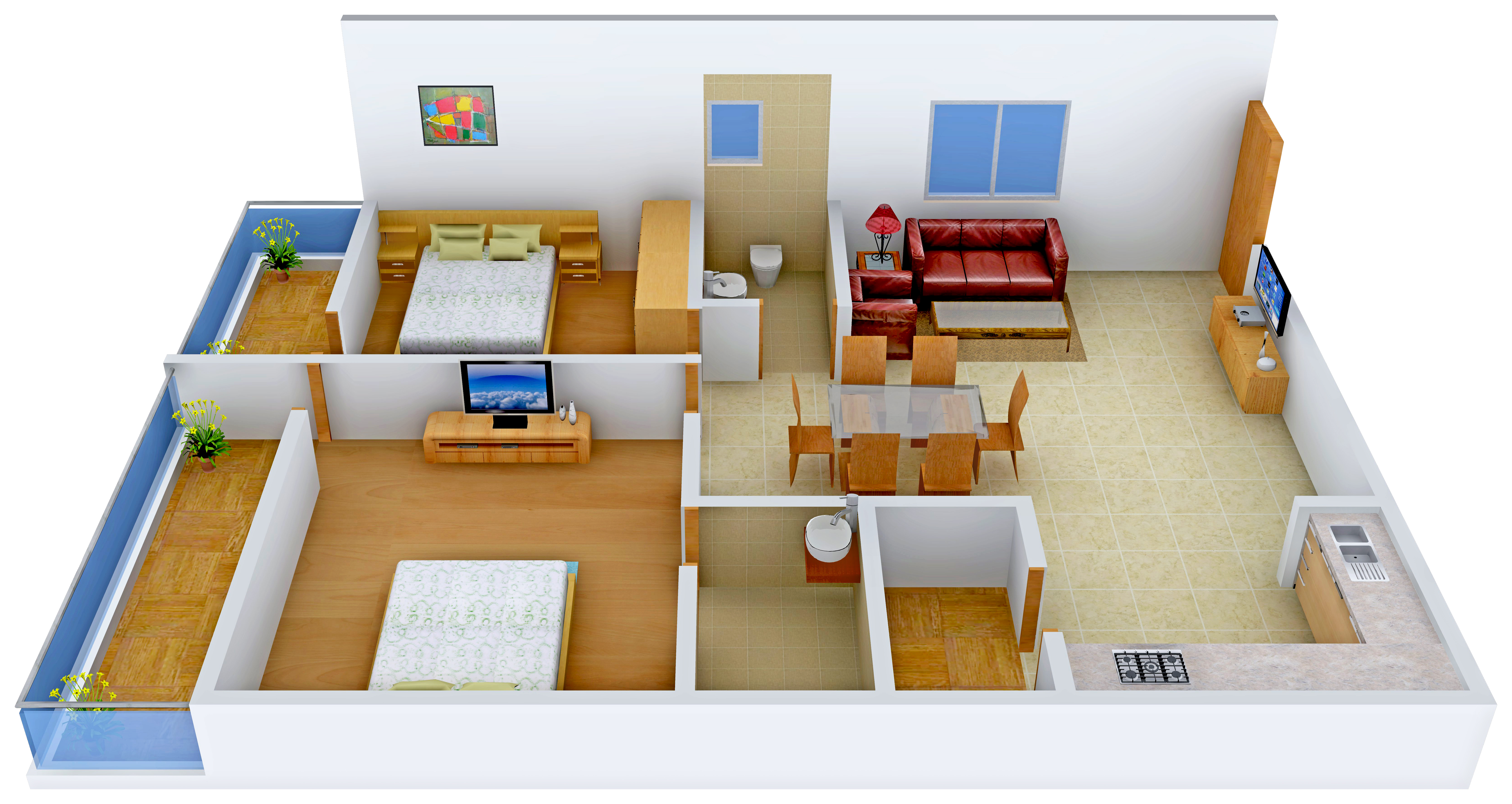 3DFloorPlan of Pyramid Mahika