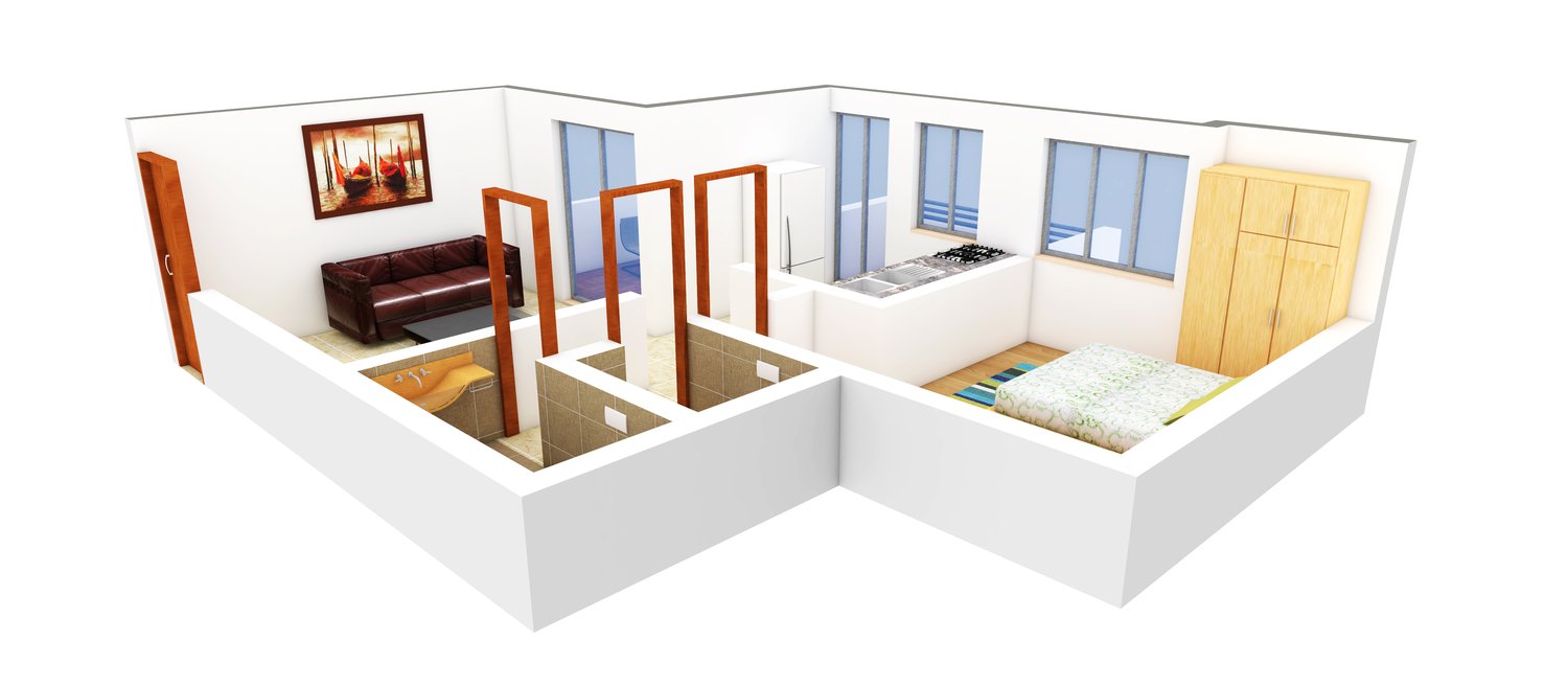 3DFloorPlan of Maple Aapla Ghar Lonikand