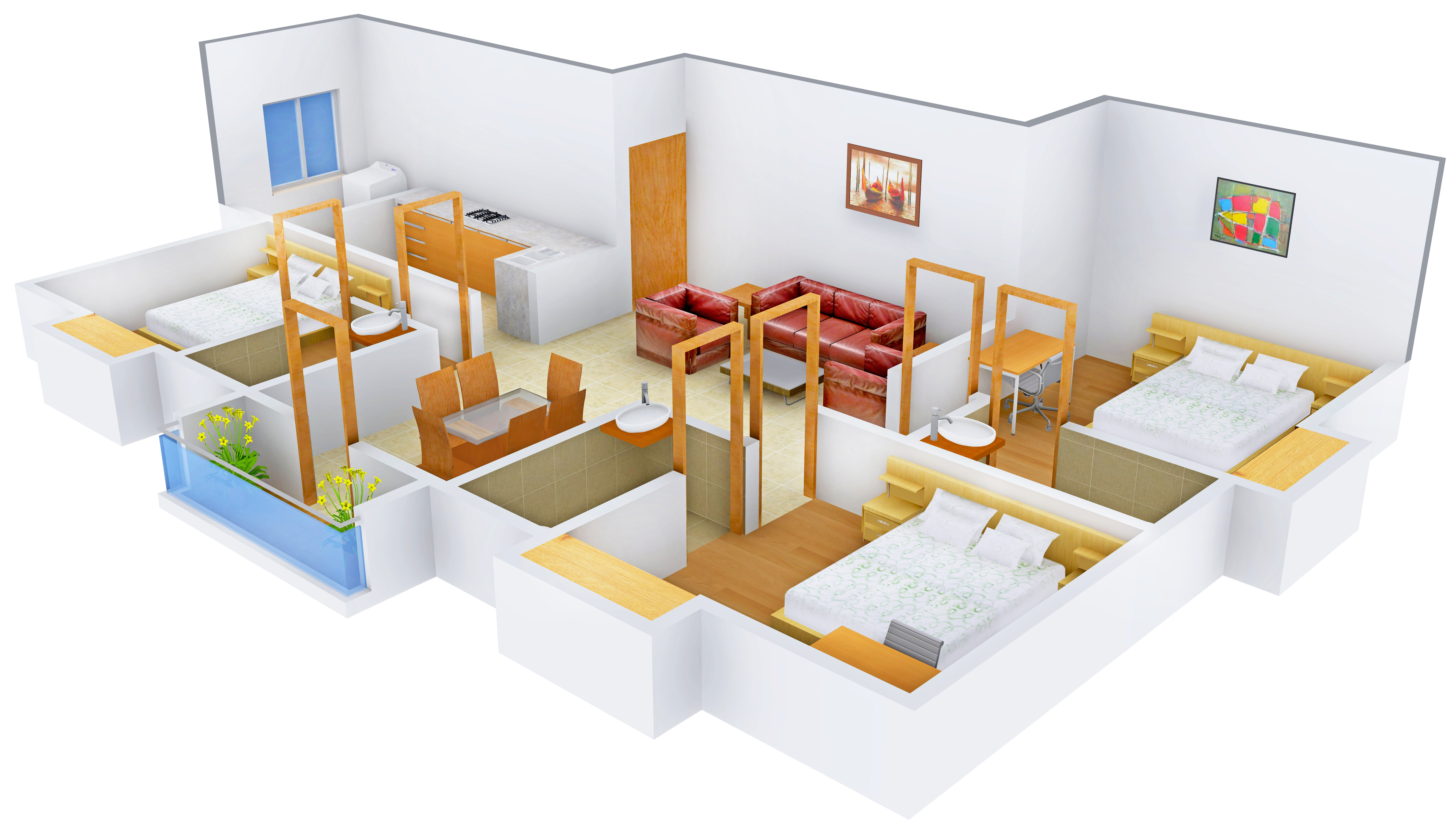 3DFloorPlan of MKV Seraphic Courtyard