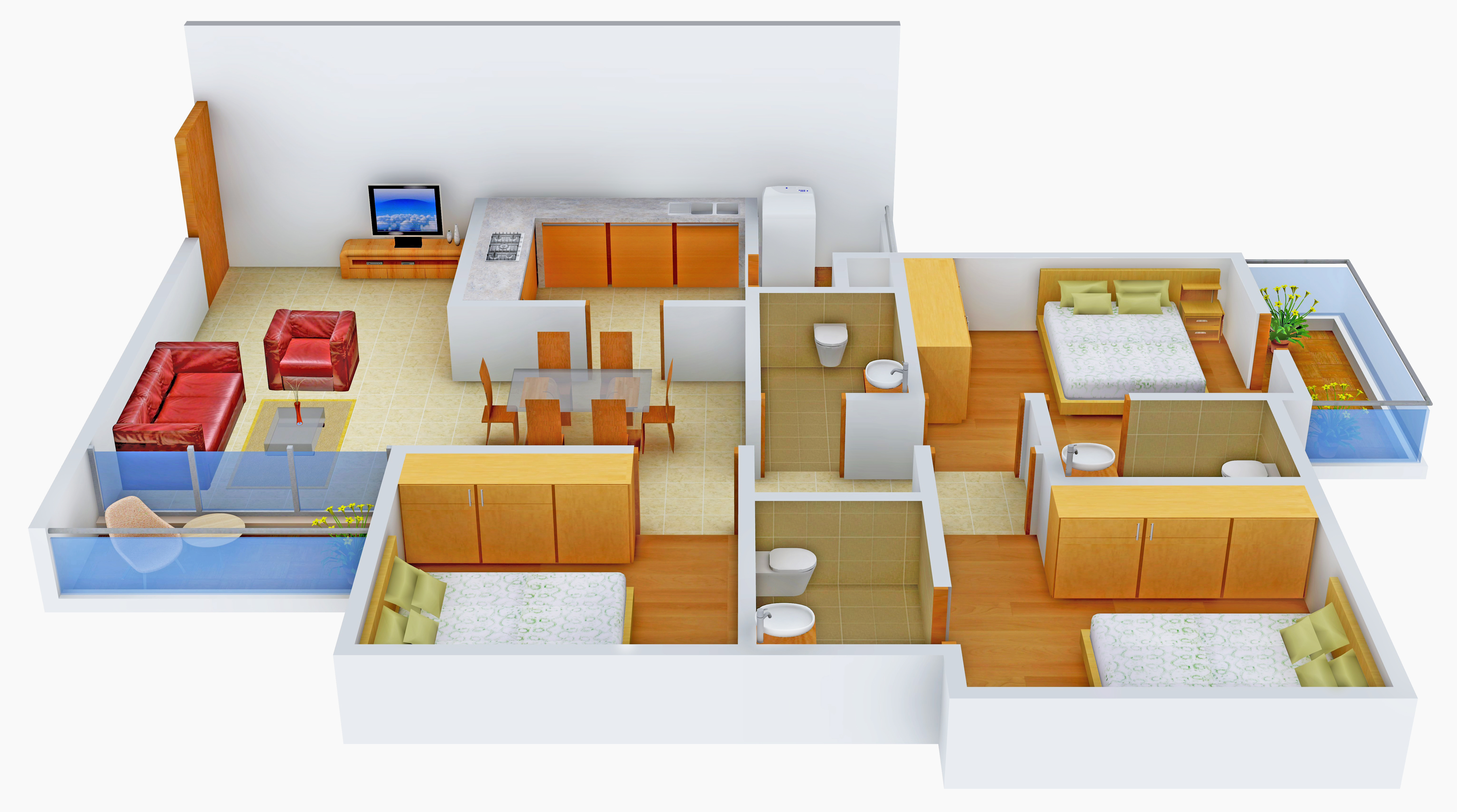 3DFloorPlan of Hoysala Dzire