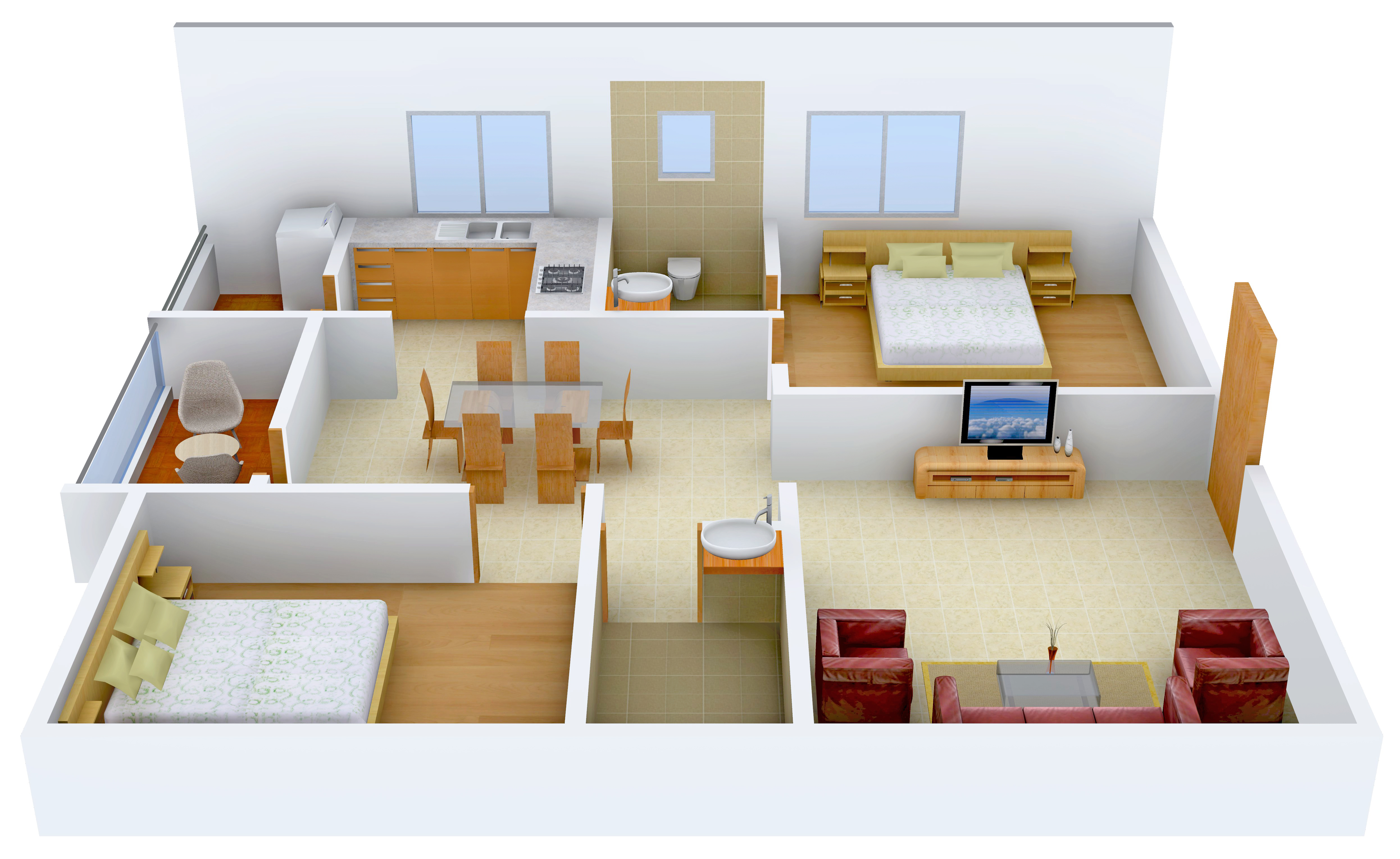 3DFloorPlan of AR Tranquil Greens
