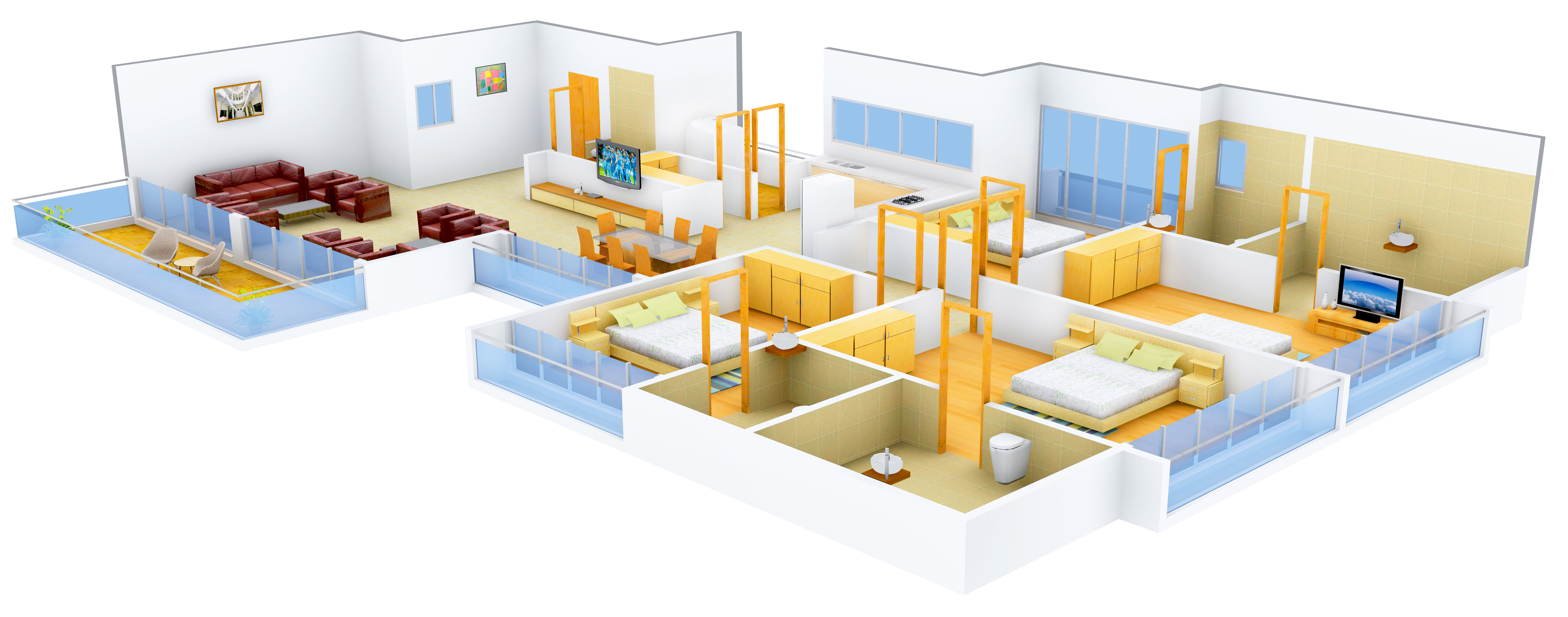 3DFloorPlan of Ratnaakar BeauMonde