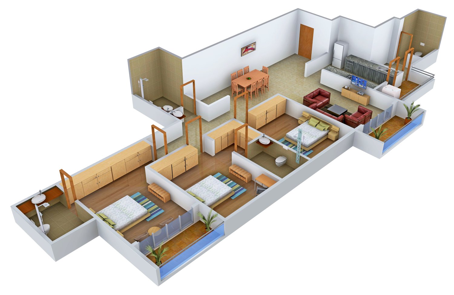 3DFloorPlan of SNN Raj Spiritua