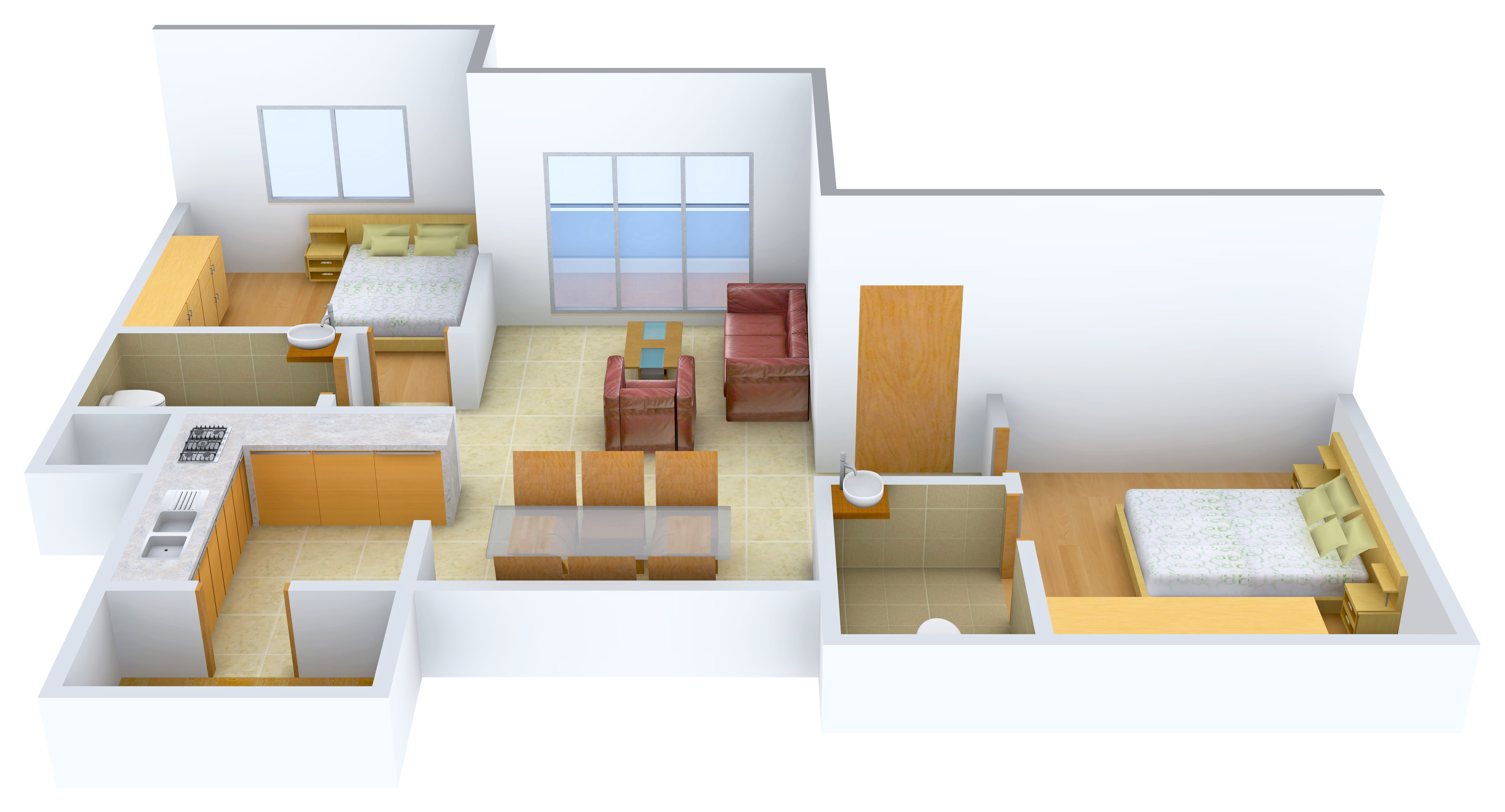 3DFloorPlan of SNN Raj Grandeur