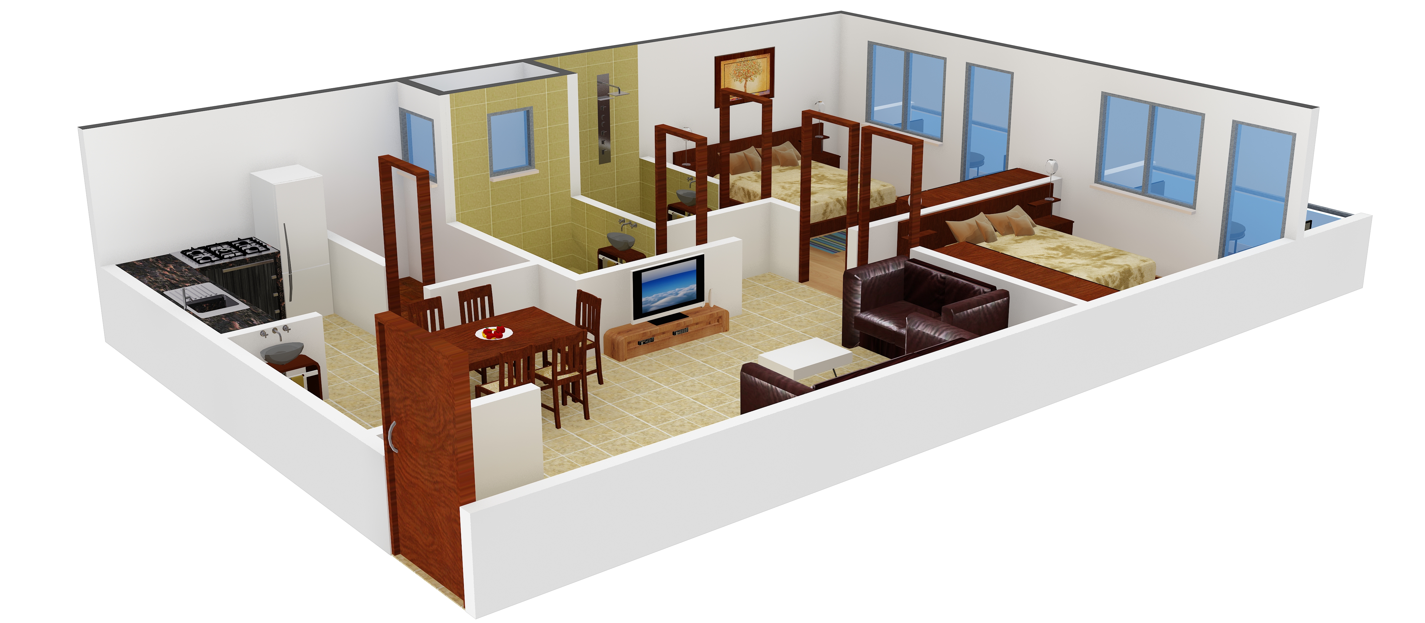 3DFloorPlan of Silicon Elegant Paradise