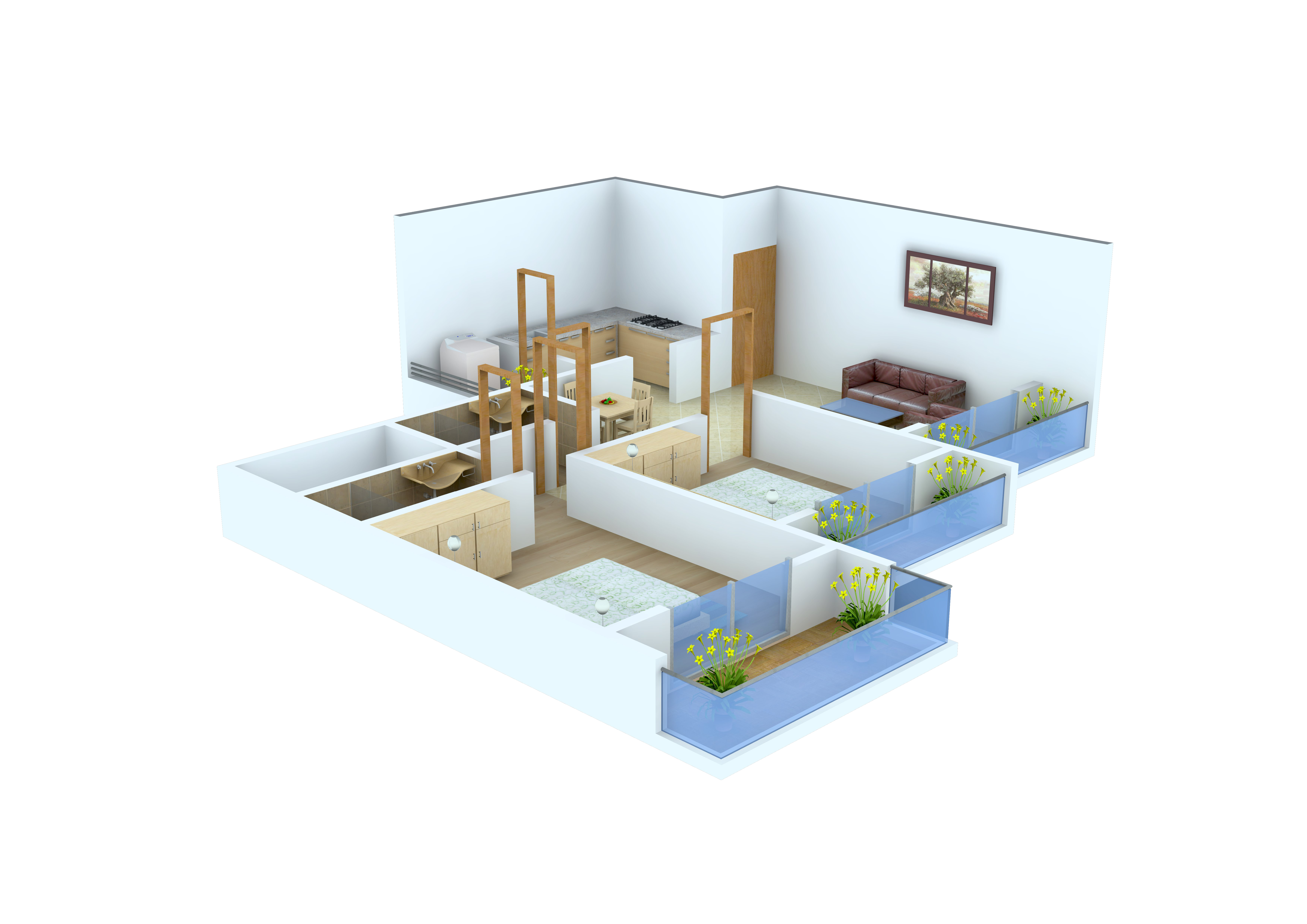 3DFloorPlan of Bhagwati Sky Oasis