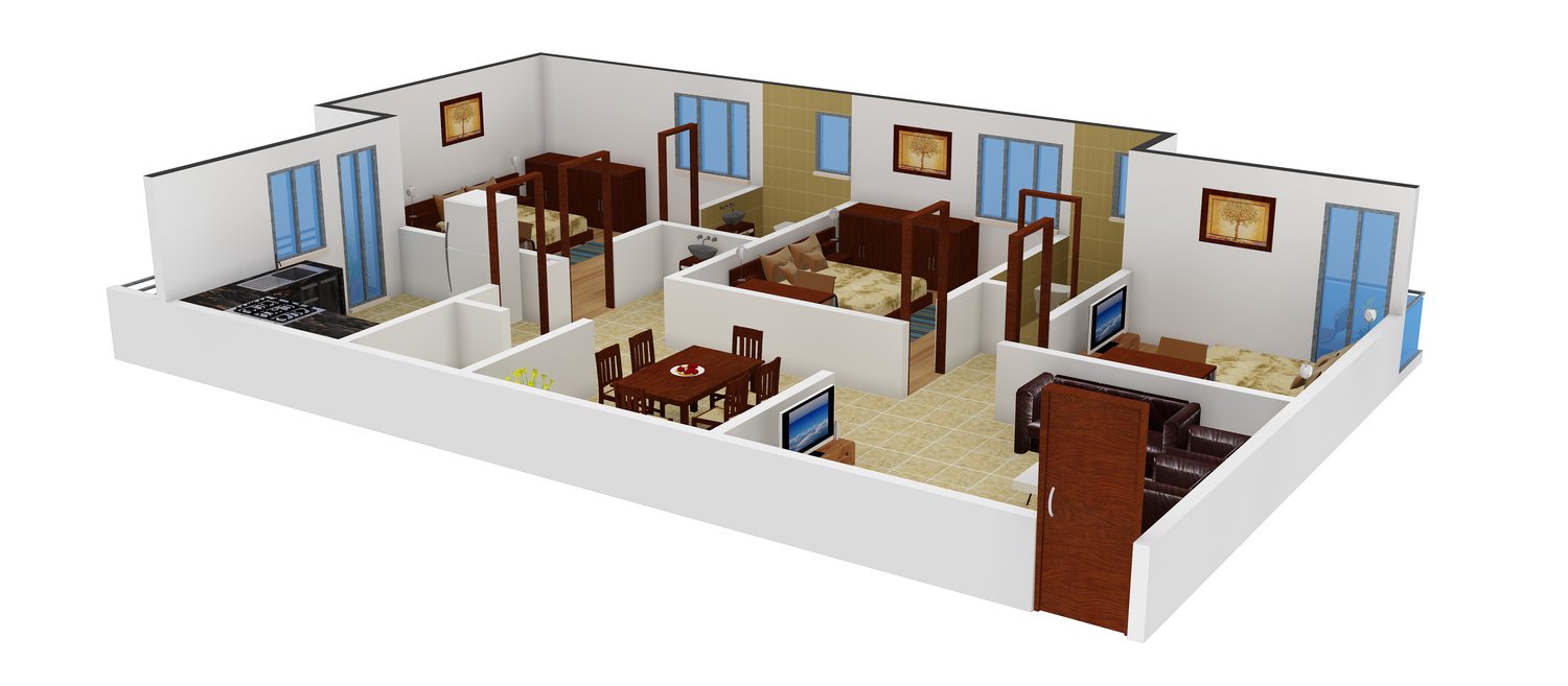 3DFloorPlan of KJR Pratyush Arcade