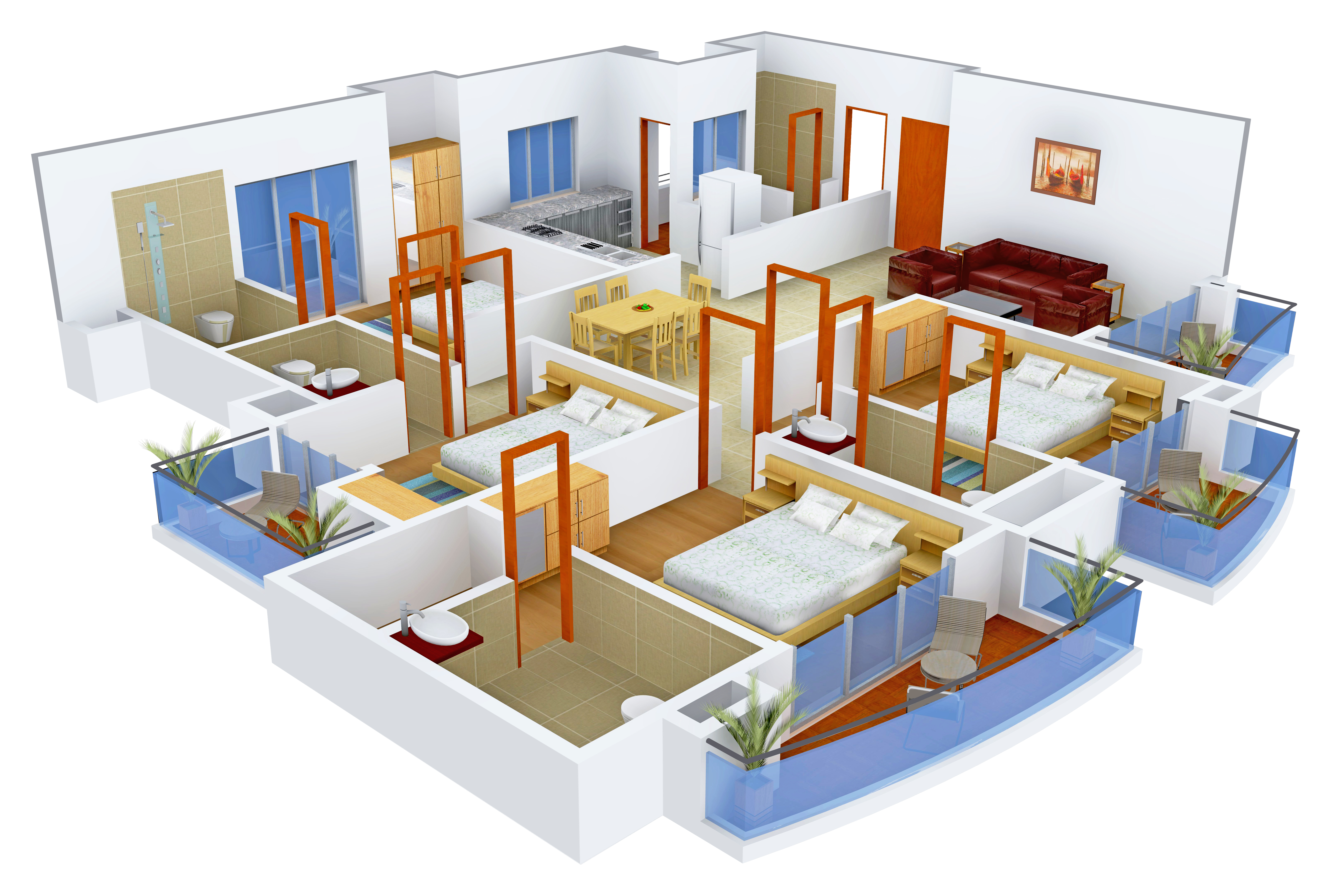 3DFloorPlan of Ansal Havanna Heights