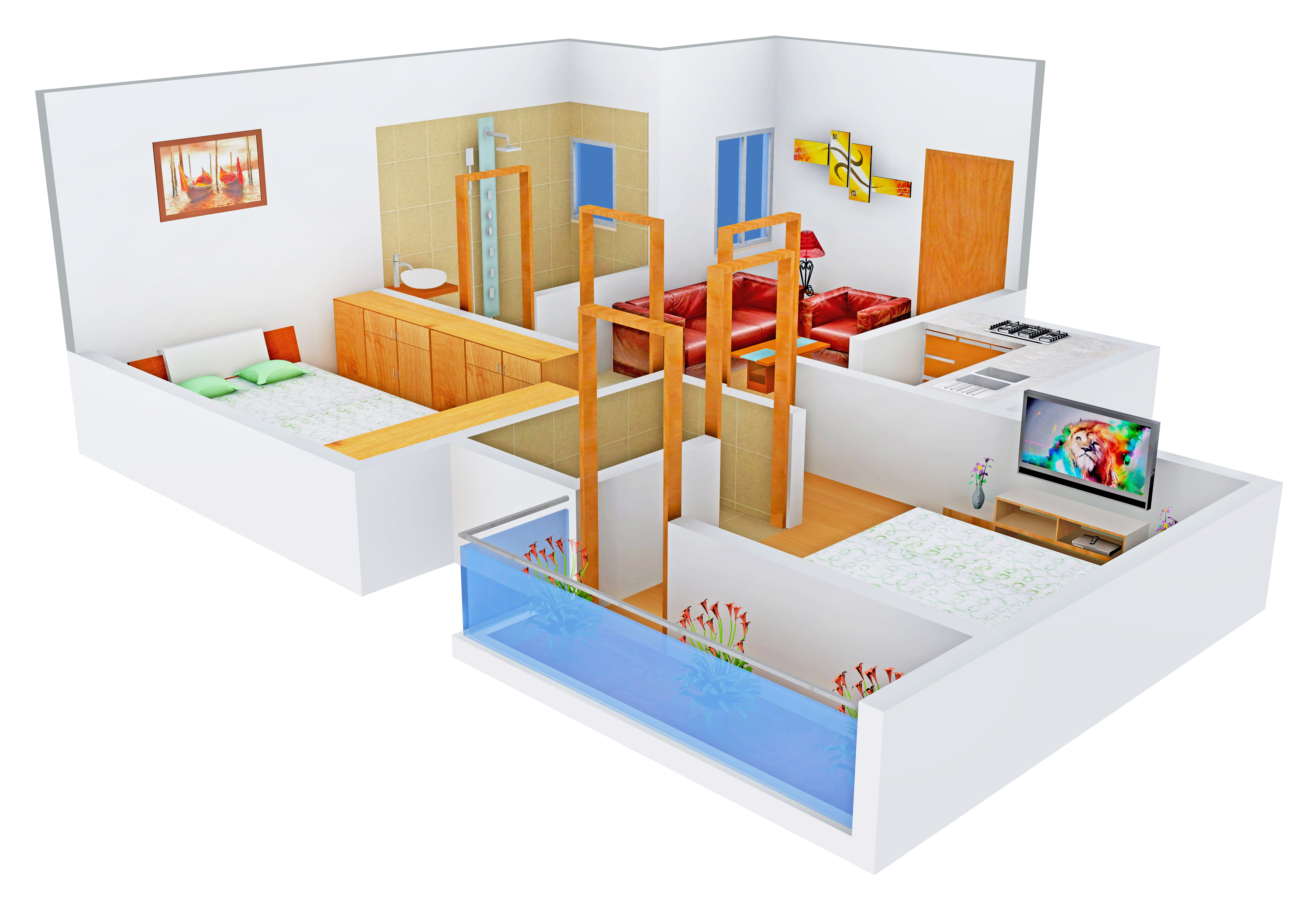 3DFloorPlan of Steps Stone Sai Dharaa