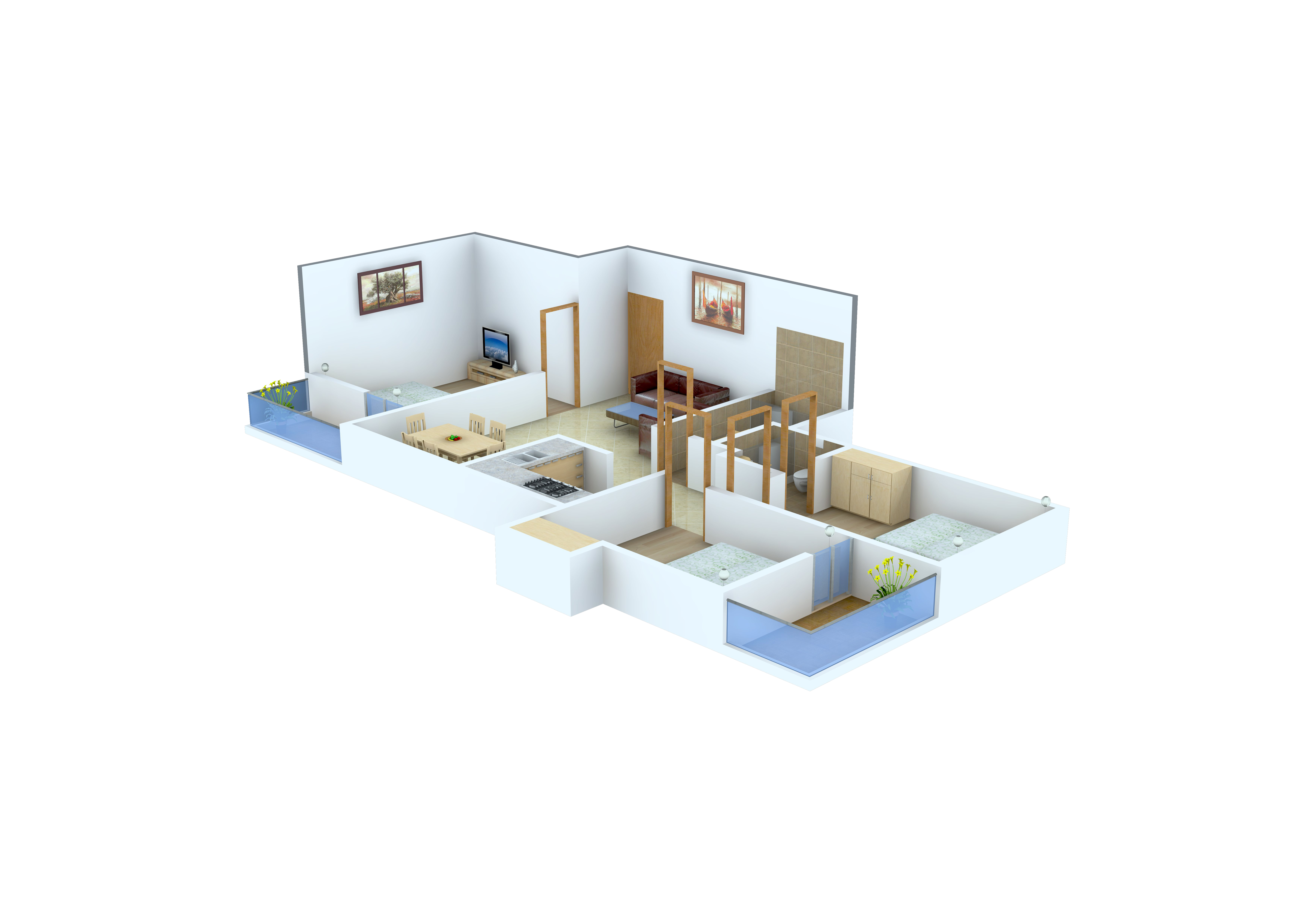 3DFloorPlan of Parsrampuria Mohan Tower