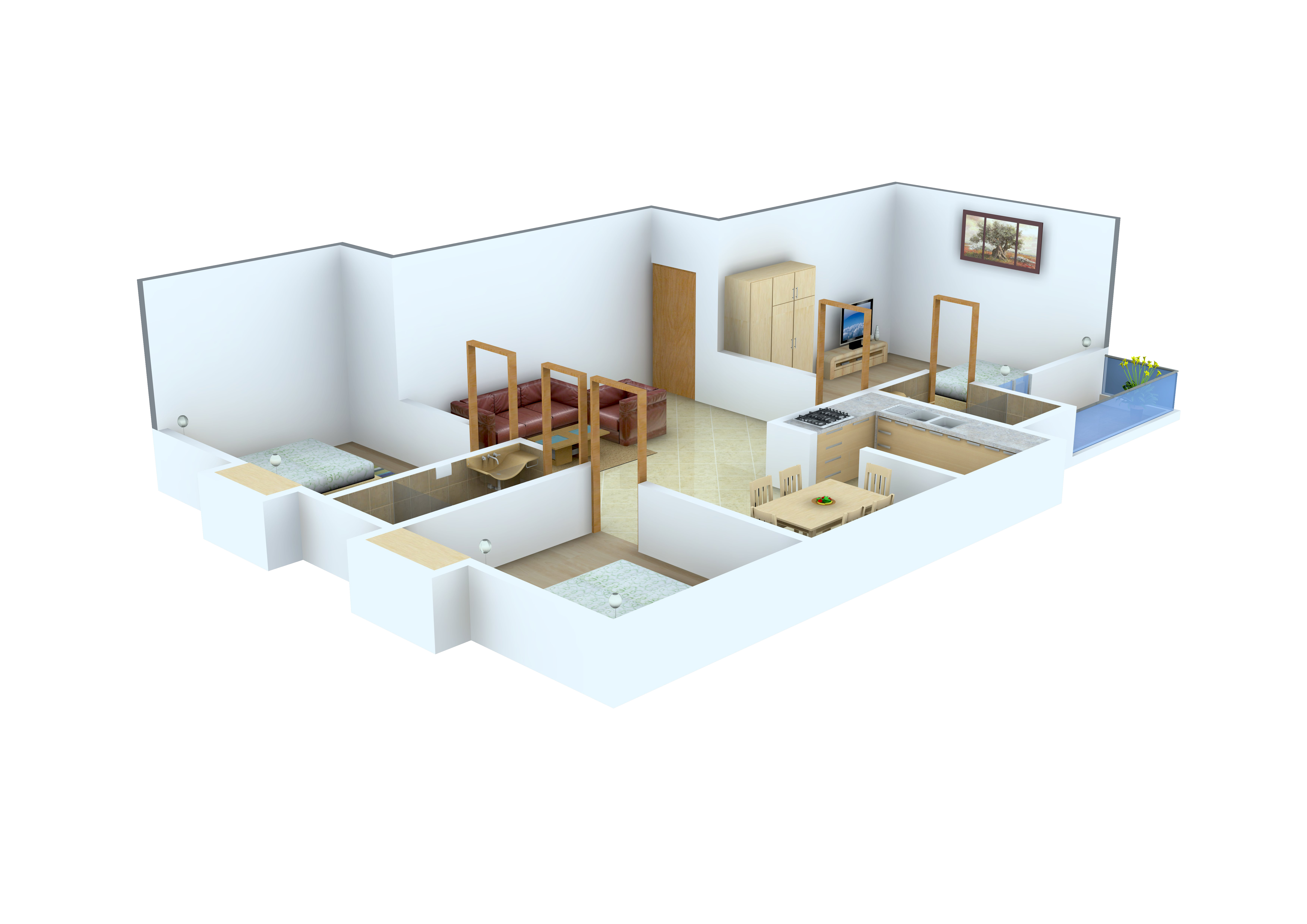 3DFloorPlan of Parsrampuria Mohan Tower