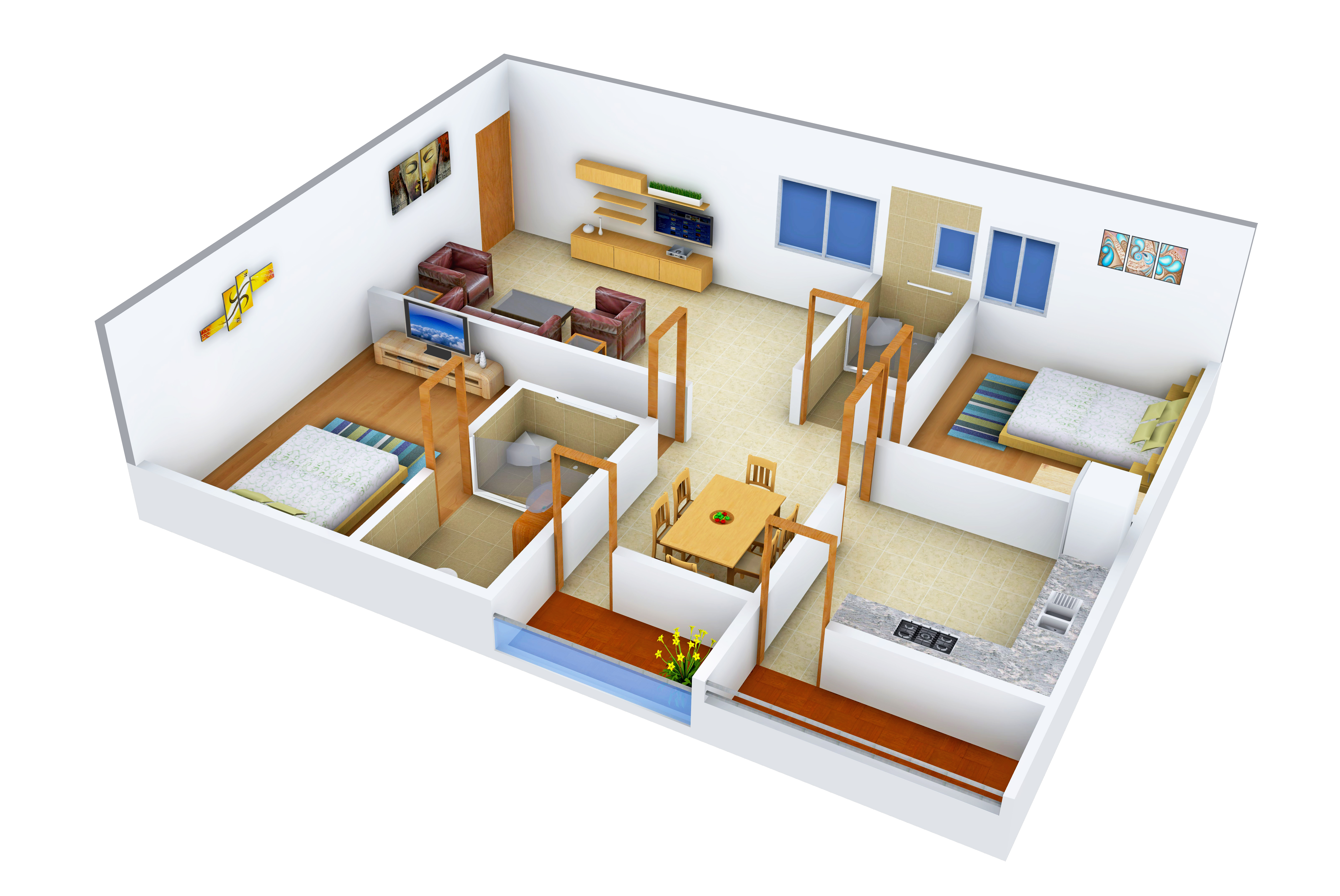 3DFloorPlan of BM Silver Woods