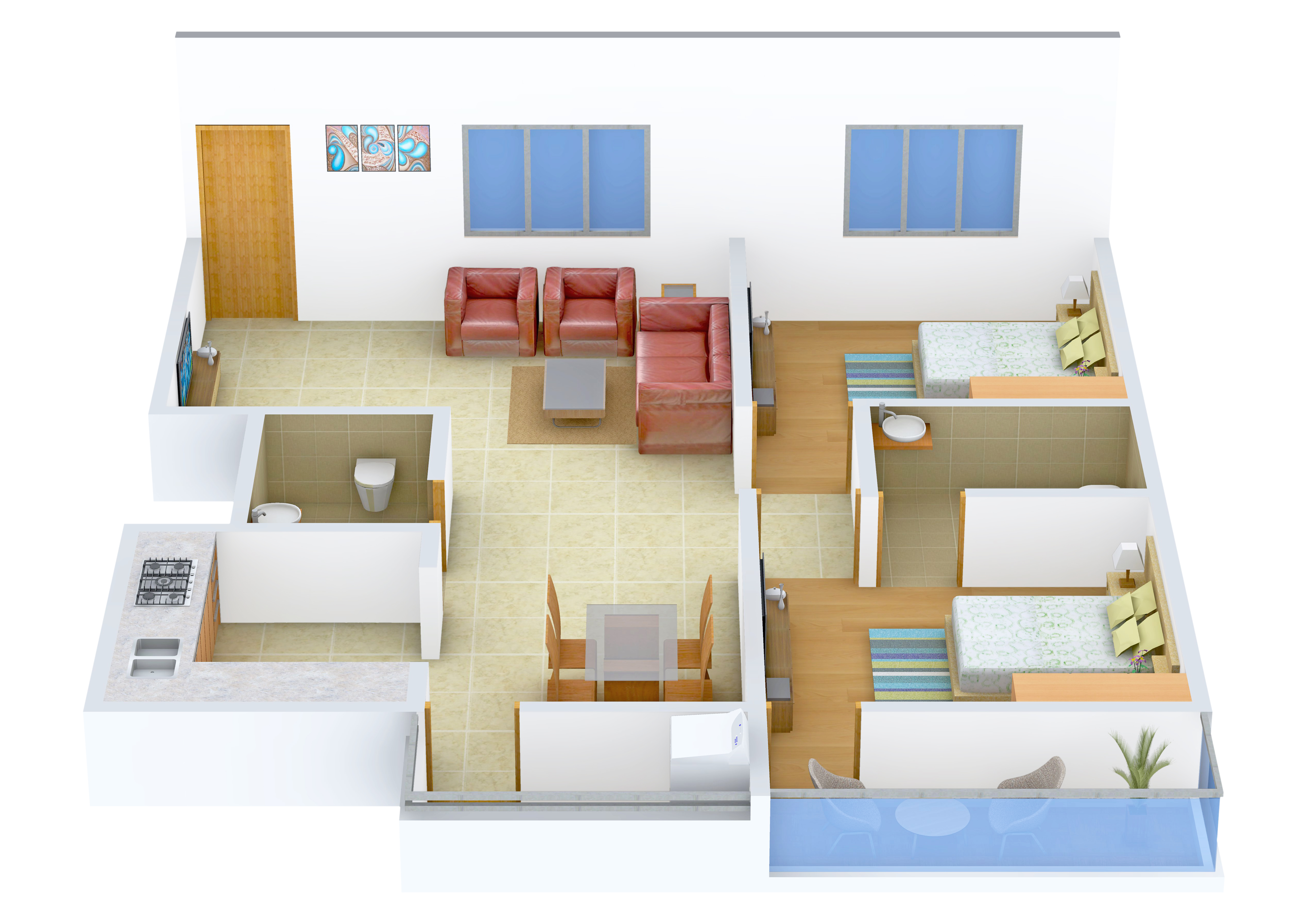 3DFloorPlan of Shivaganga Temple View