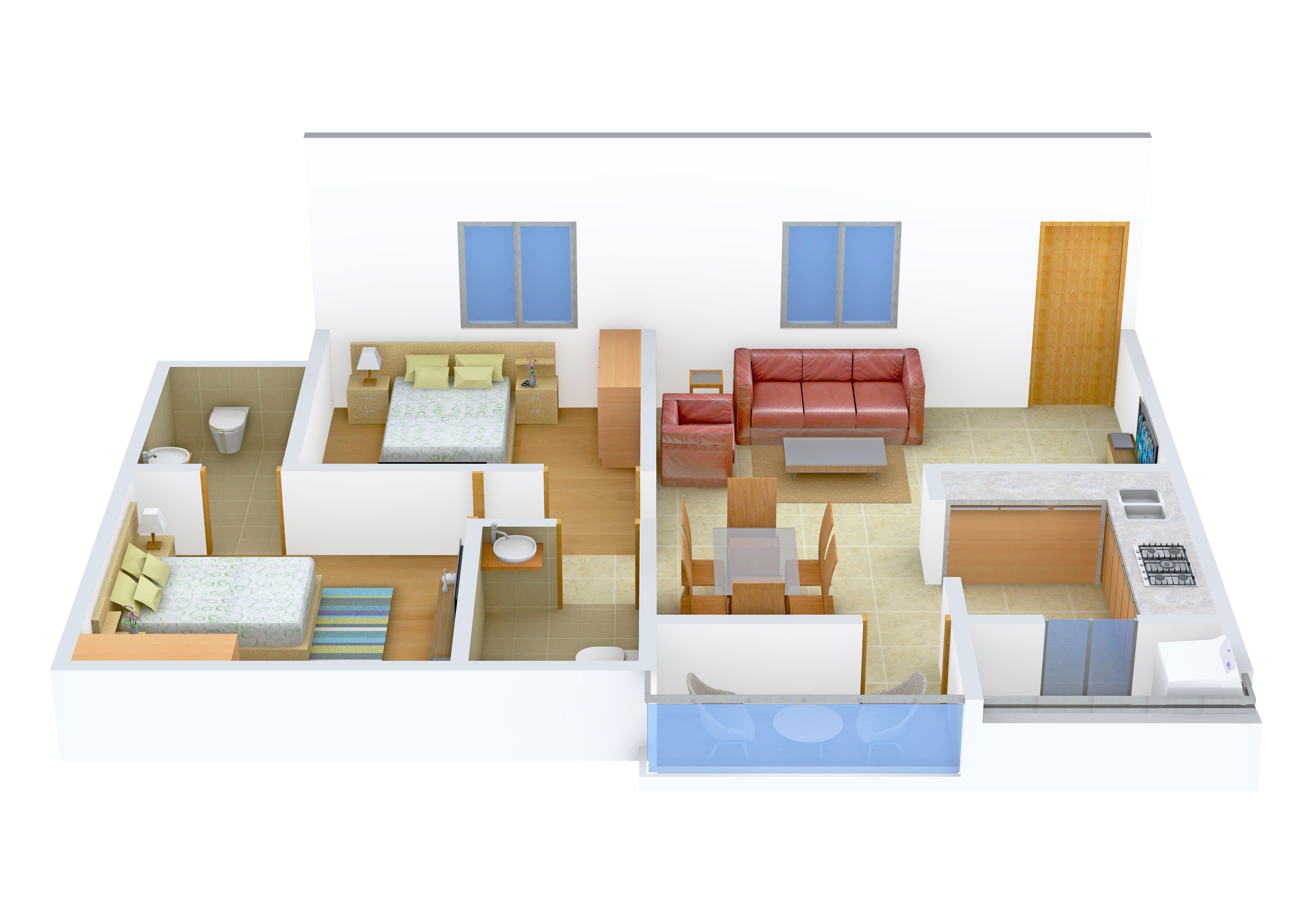 3DFloorPlan of Shivaganga Elegance