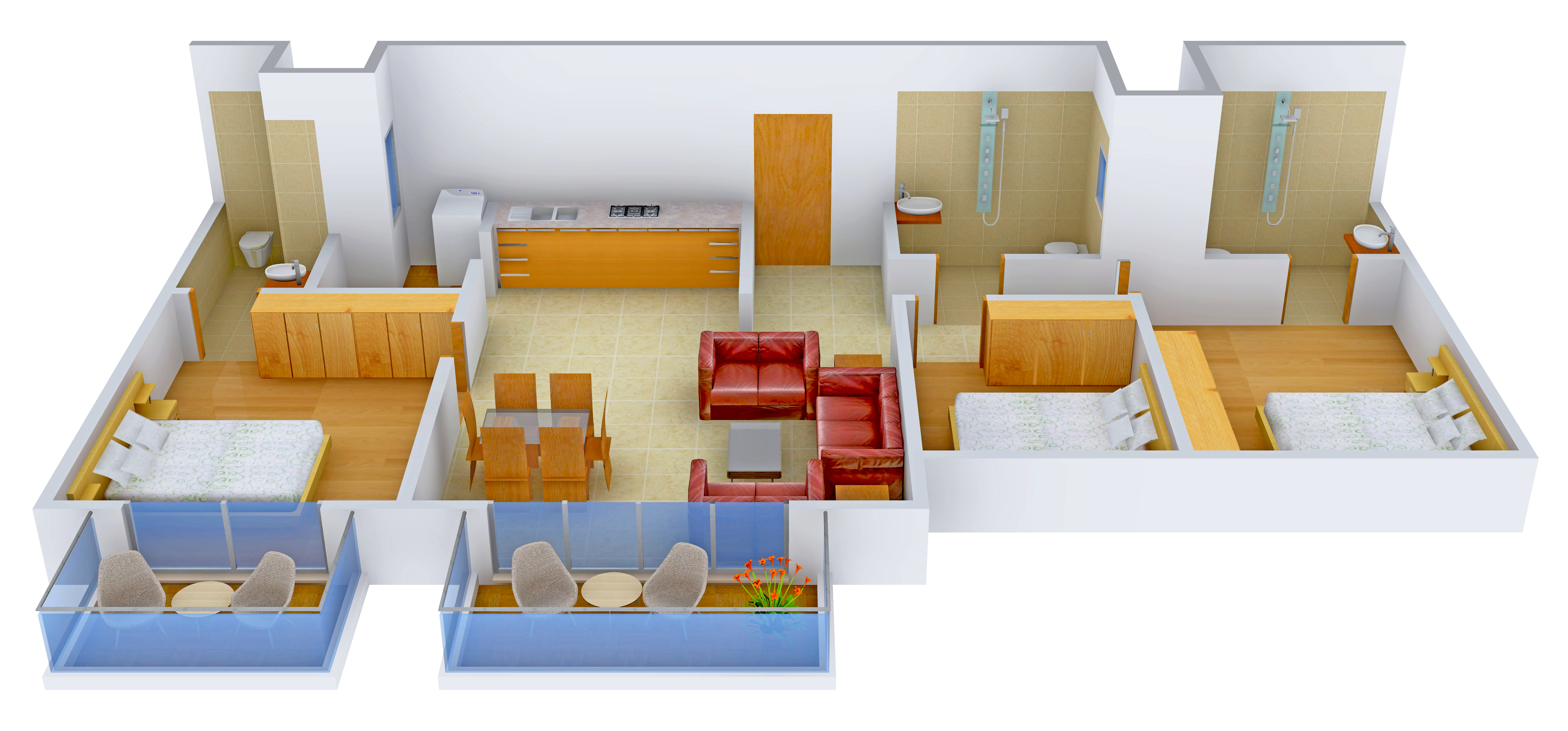 3DFloorPlan of Lohia Verzure