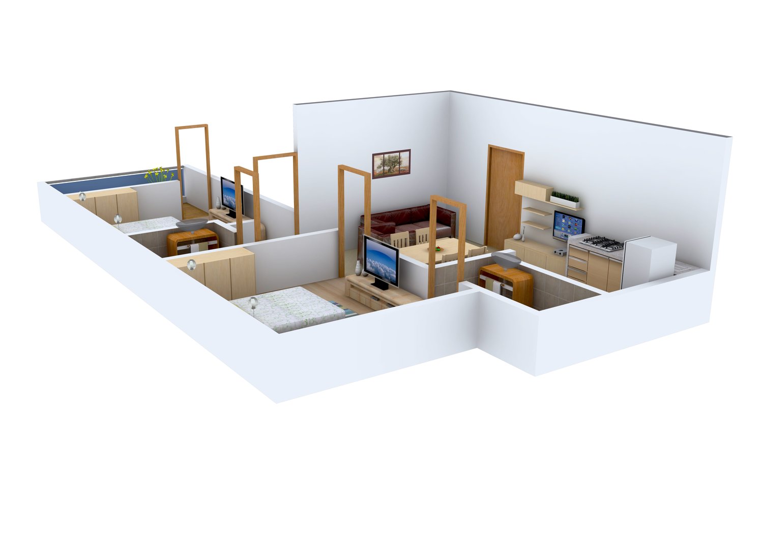3DFloorPlan of Rechi Anandi Apartment