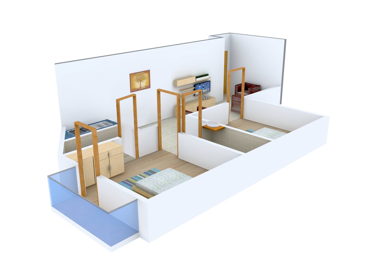 3DFloorPlan of Rechi Anandi Apartment