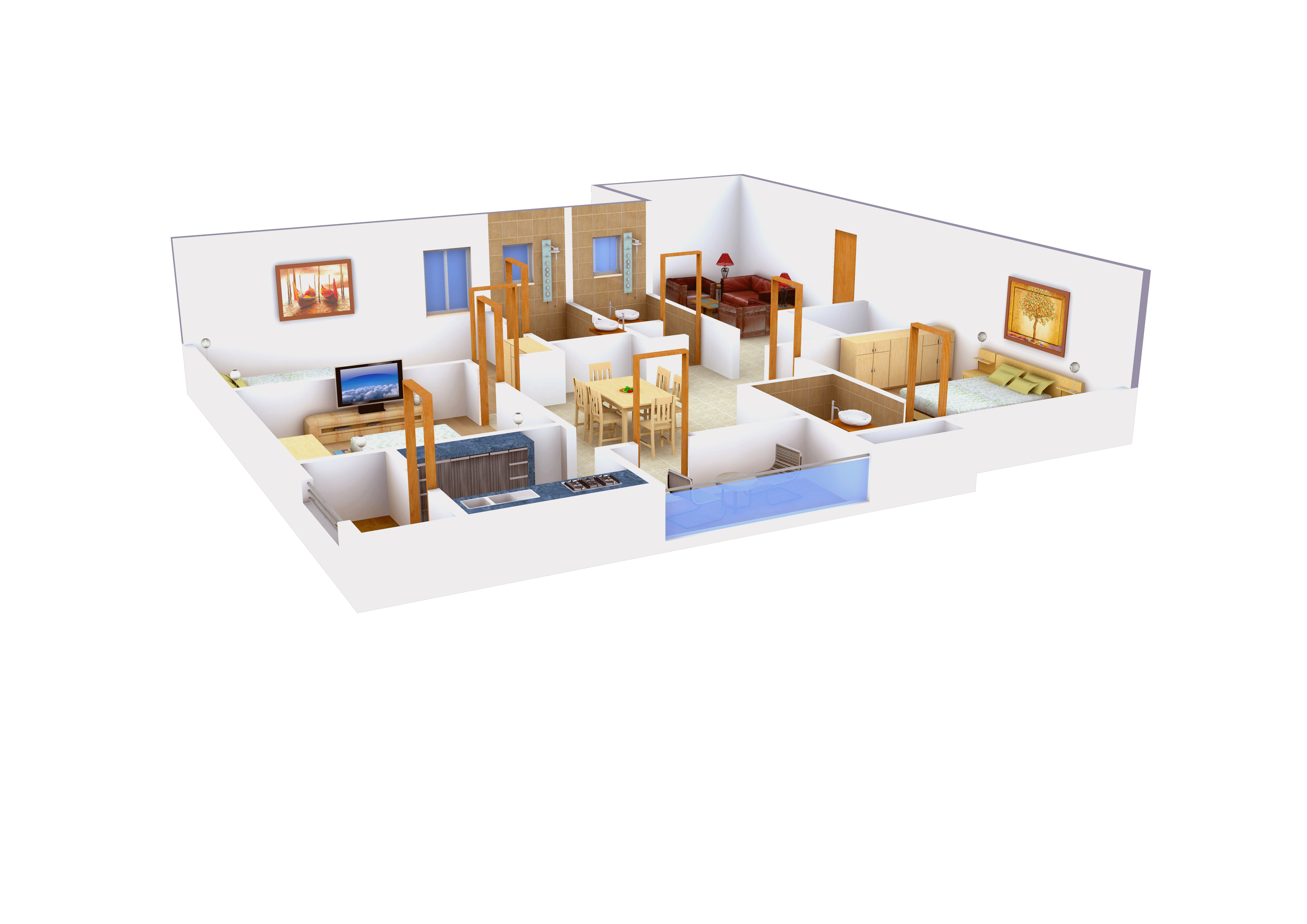 3DFloorPlan of Adinath Ashirwad