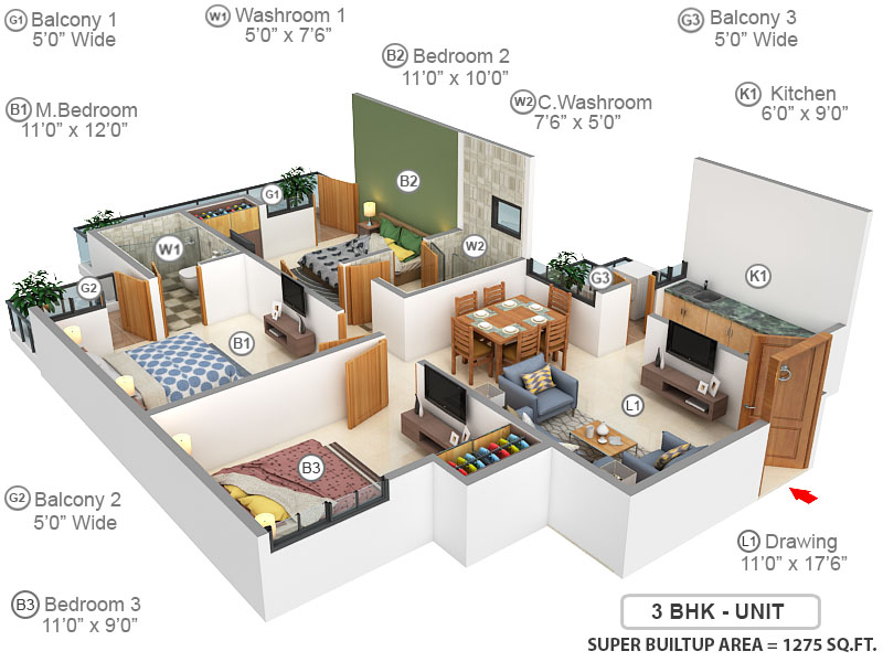 3DFloorPlan of OXY Homez