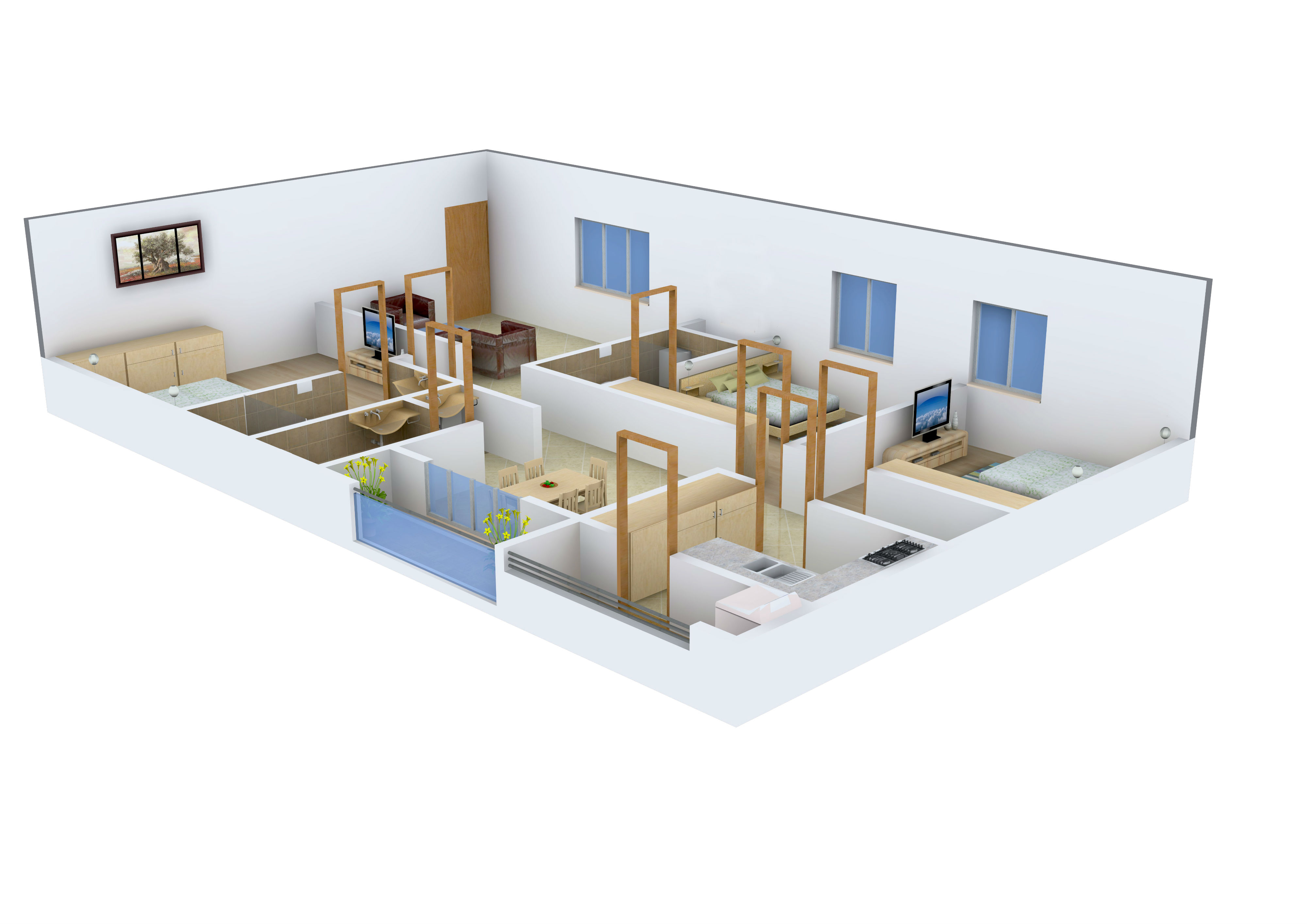 3DFloorPlan of TNR Vaishnovi Sikhara