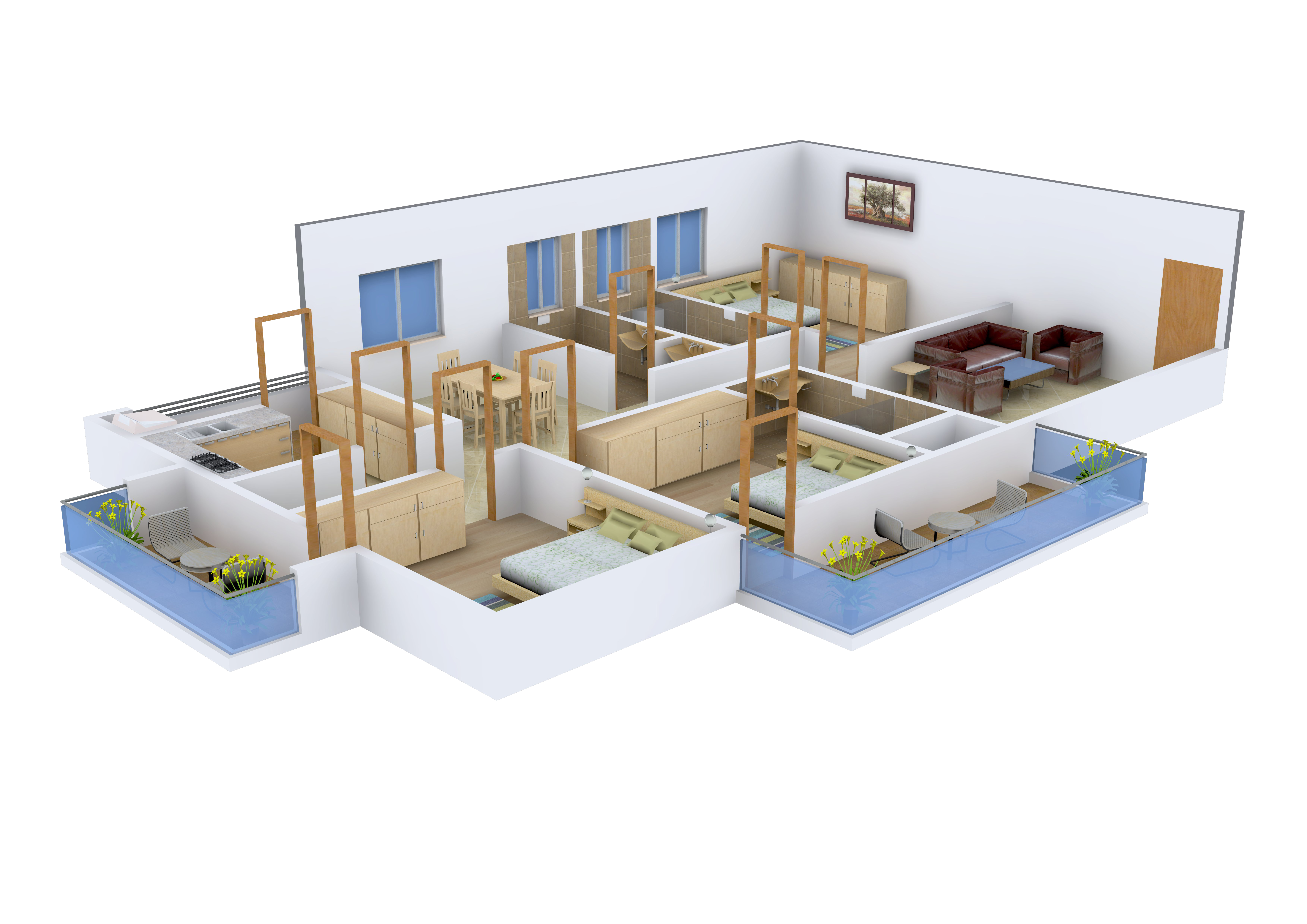 3DFloorPlan of TNR Vaishnovi Sikhara